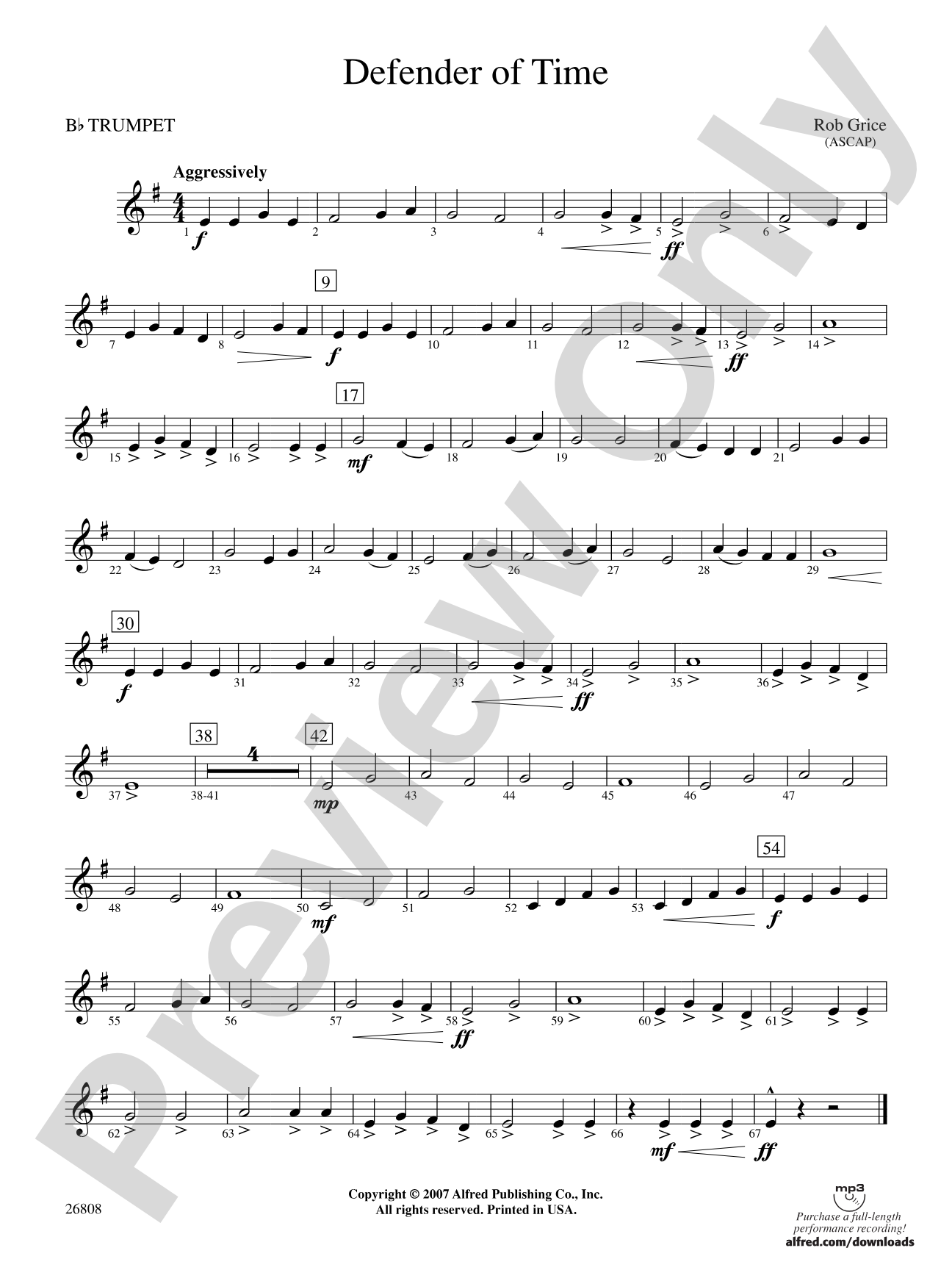 Defender of Time: 1st B-flat Trumpet