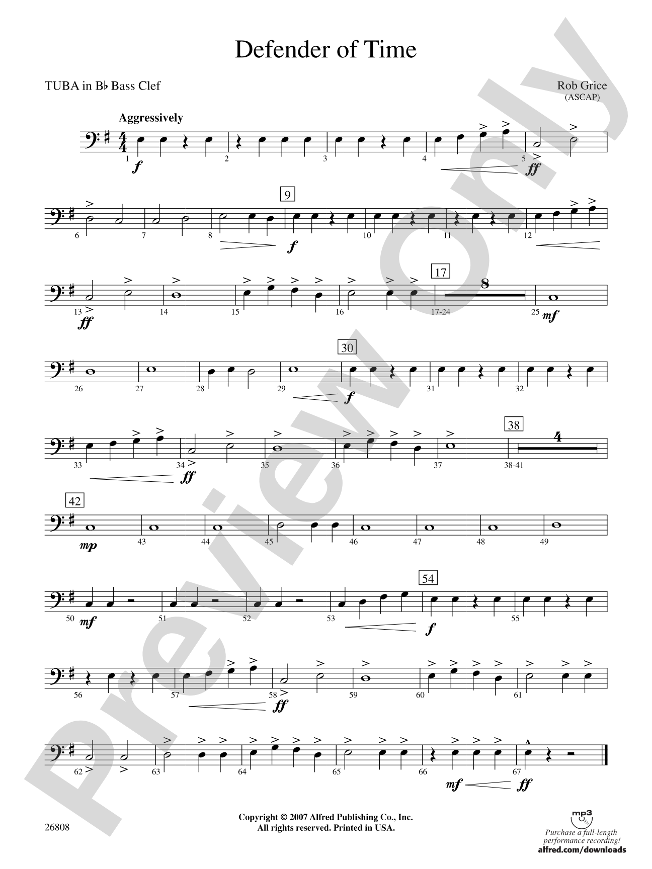 Defender of Time: (wp) B-flat Tuba B.C.
