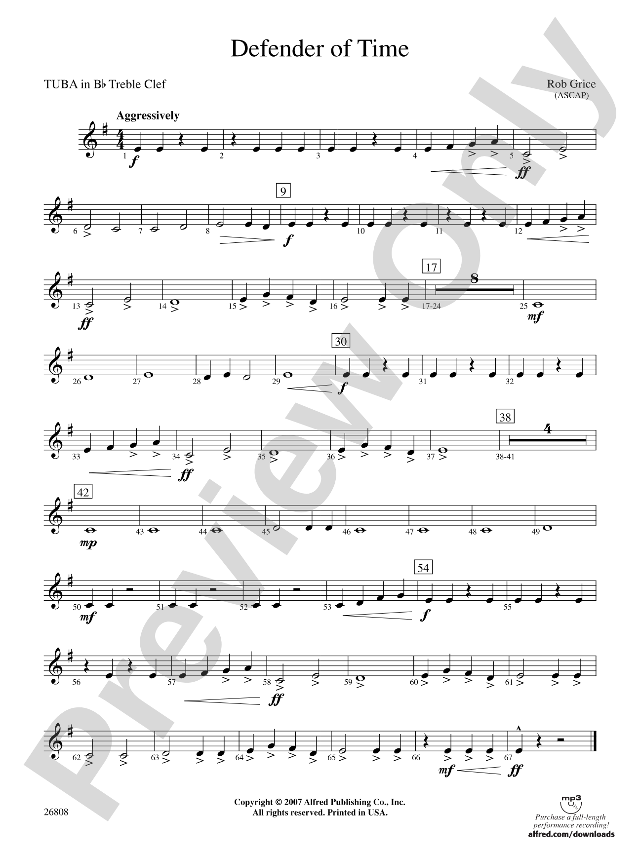 Defender of Time: (wp) B-flat Tuba T.C.