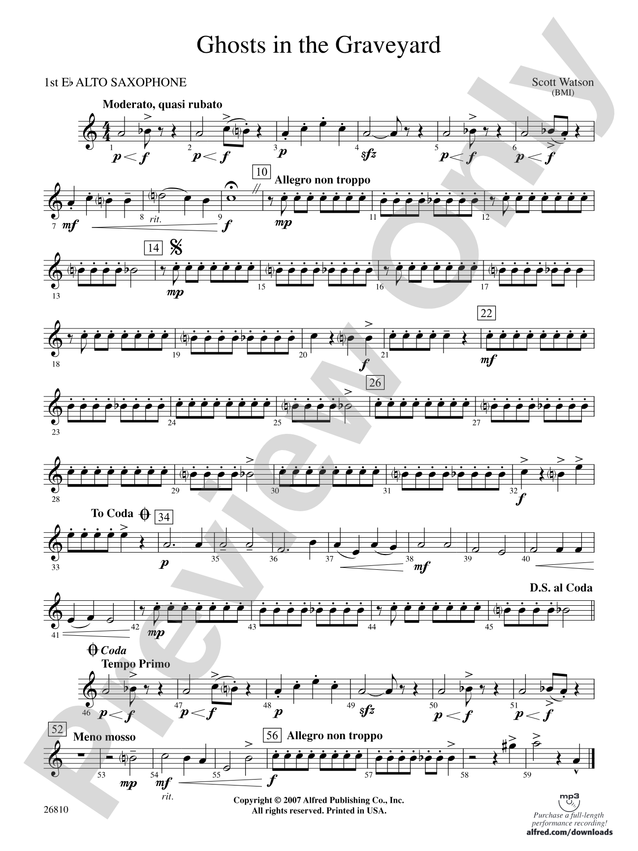 Ghosts in the Graveyard: E-flat Alto Saxophone