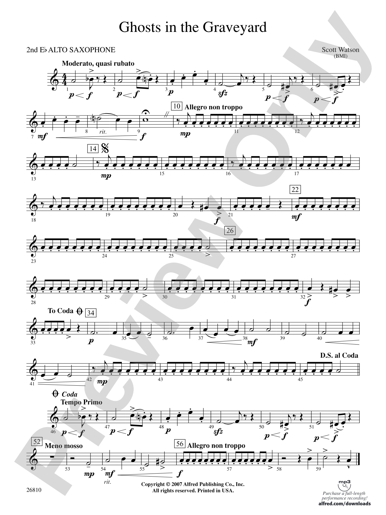 Ghosts in the Graveyard: 2nd E-flat Alto Saxophone