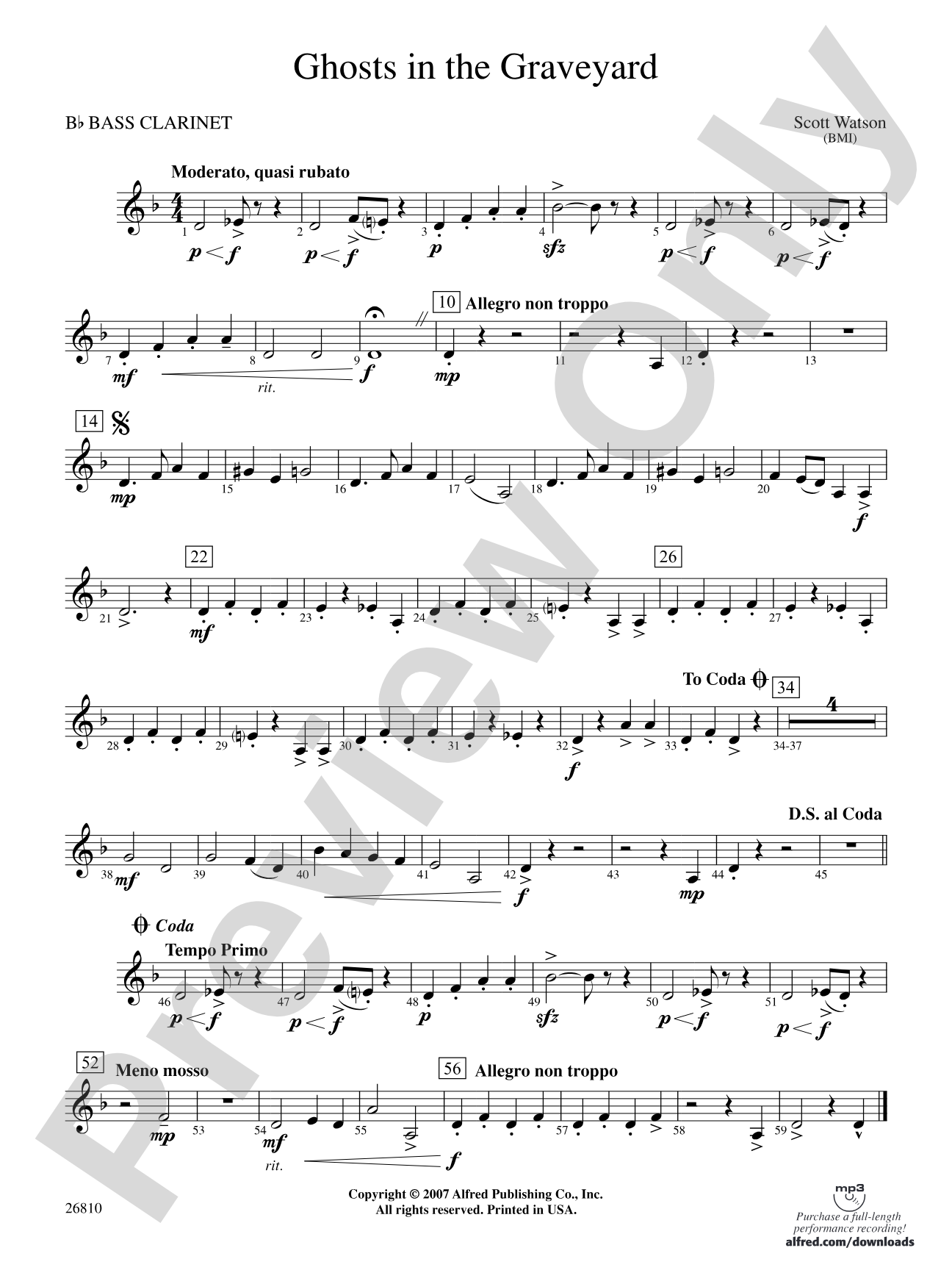 Ghosts in the Graveyard: B-flat Bass Clarinet