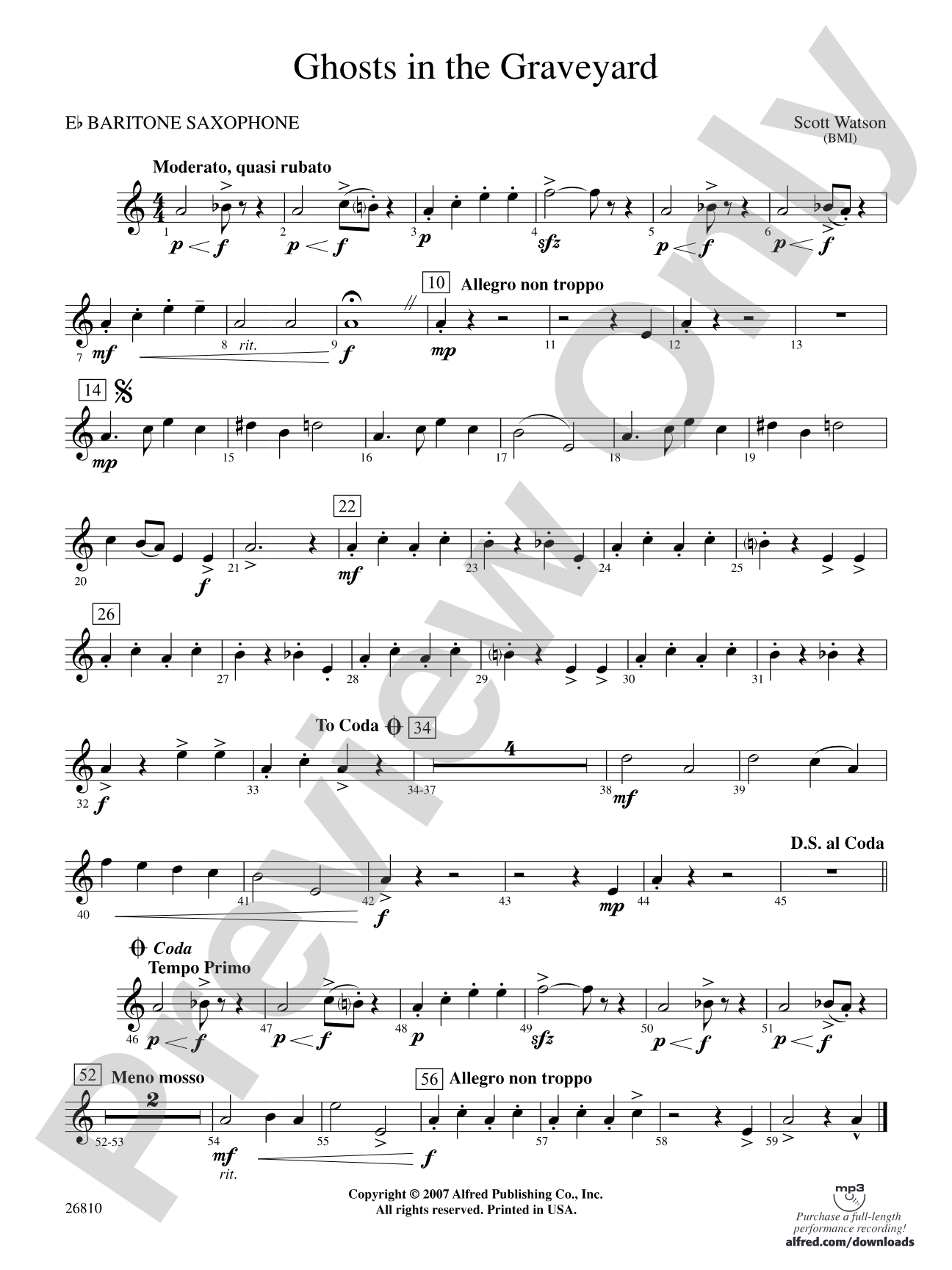 Ghosts in the Graveyard: E-flat Baritone Saxophone