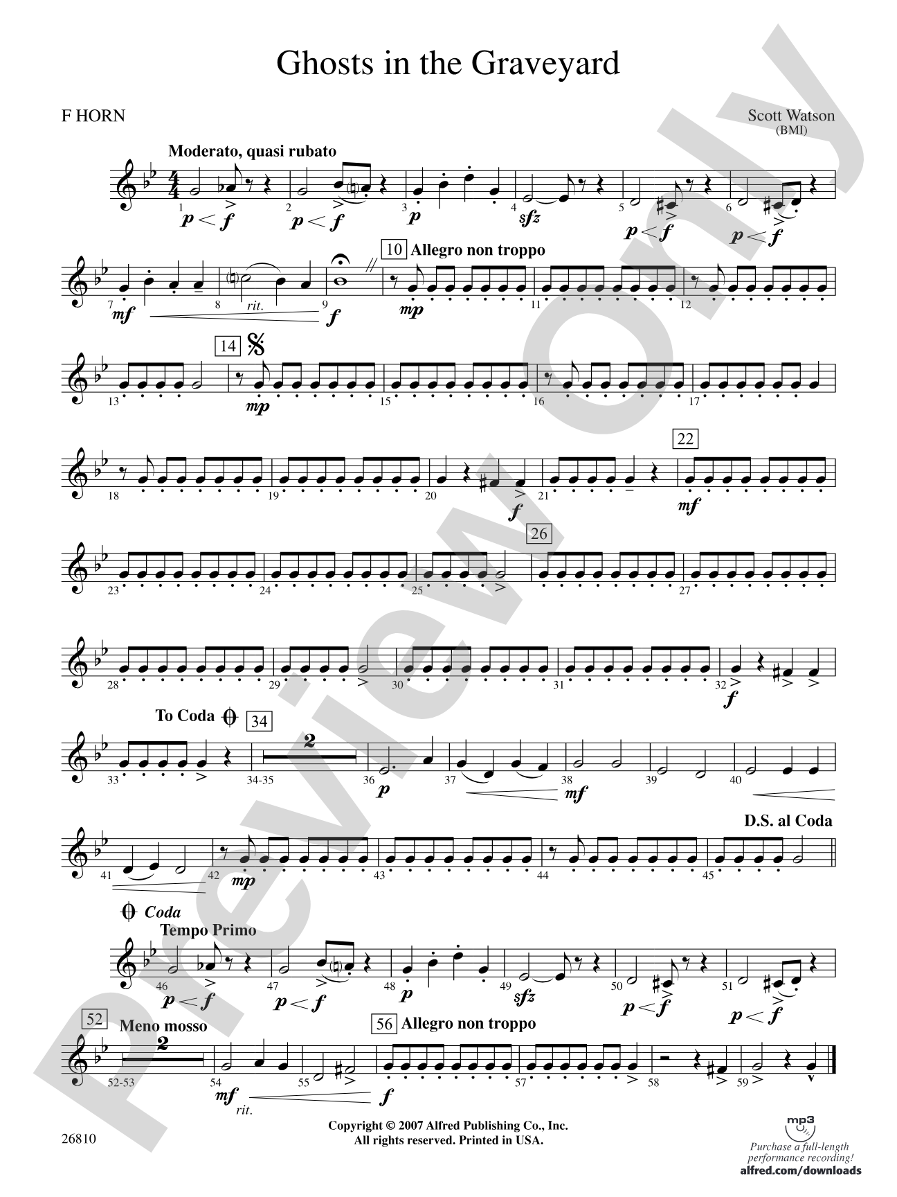 Ghosts in the Graveyard: 1st F Horn