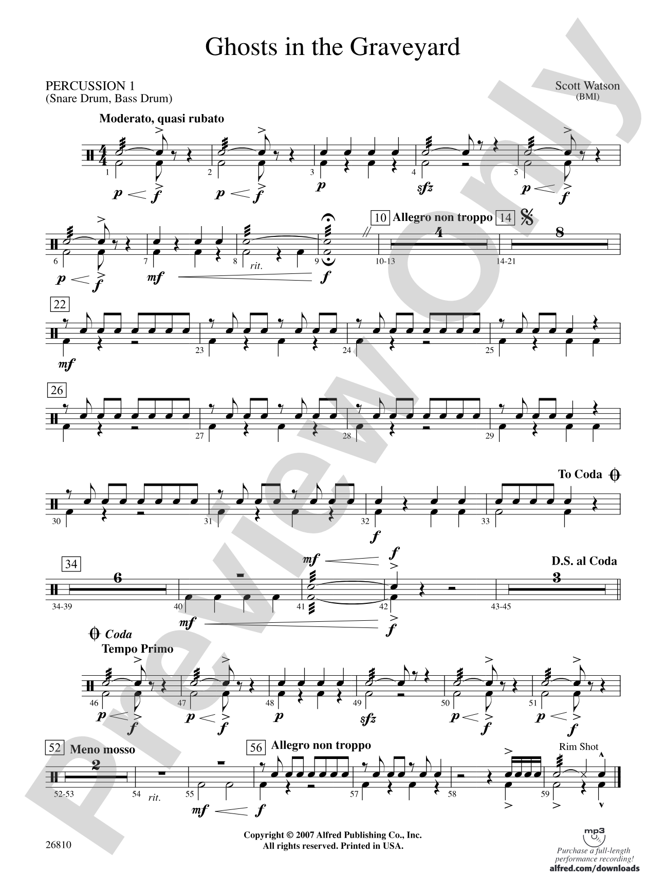 Ghosts in the Graveyard: 1st Percussion
