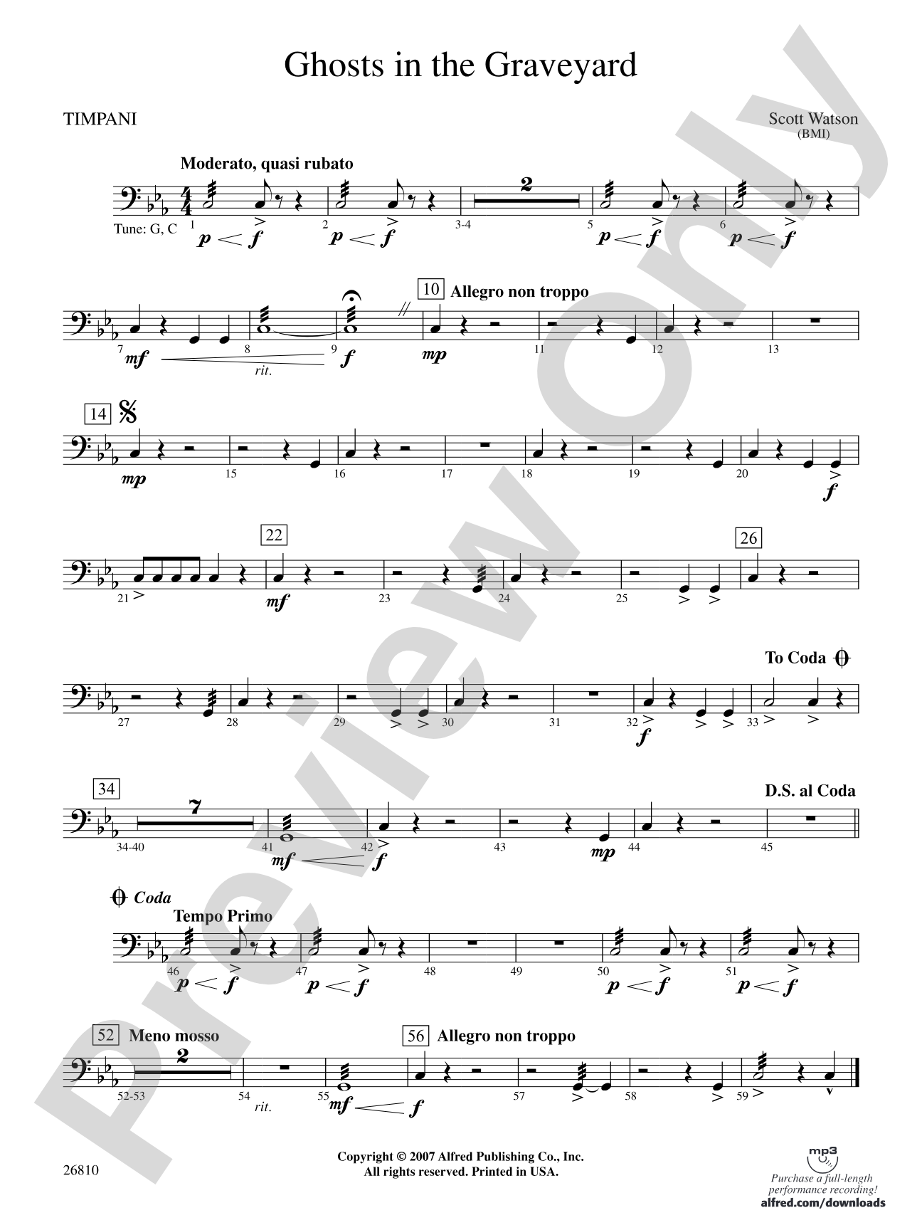 Ghosts in the Graveyard: Timpani