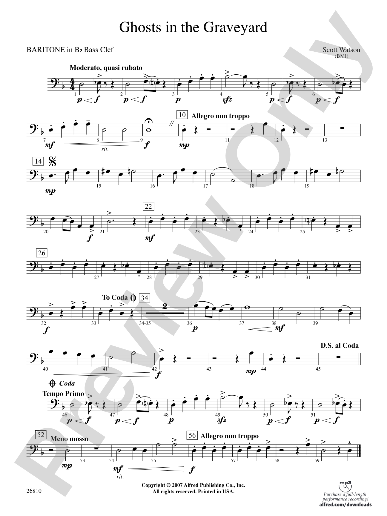 Ghosts in the Graveyard: (wp) B-flat Baritone B.C.
