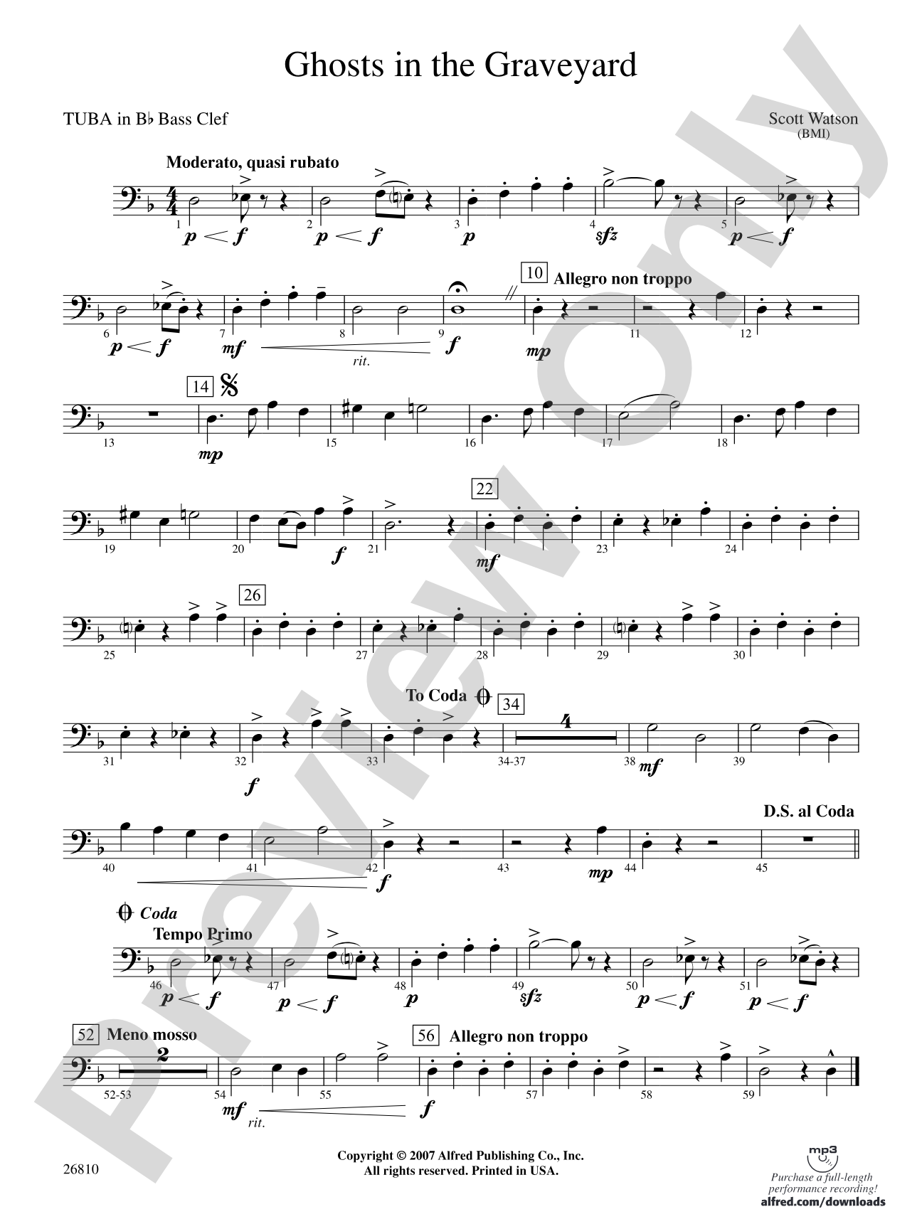 Ghosts in the Graveyard: (wp) B-flat Tuba B.C.