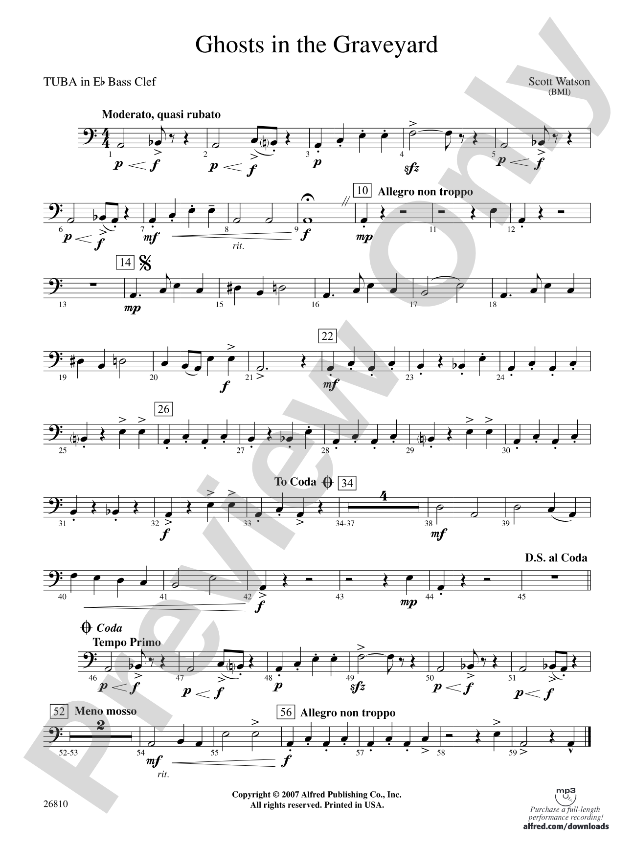 Ghosts in the Graveyard: (wp) E-flat Tuba B.C.