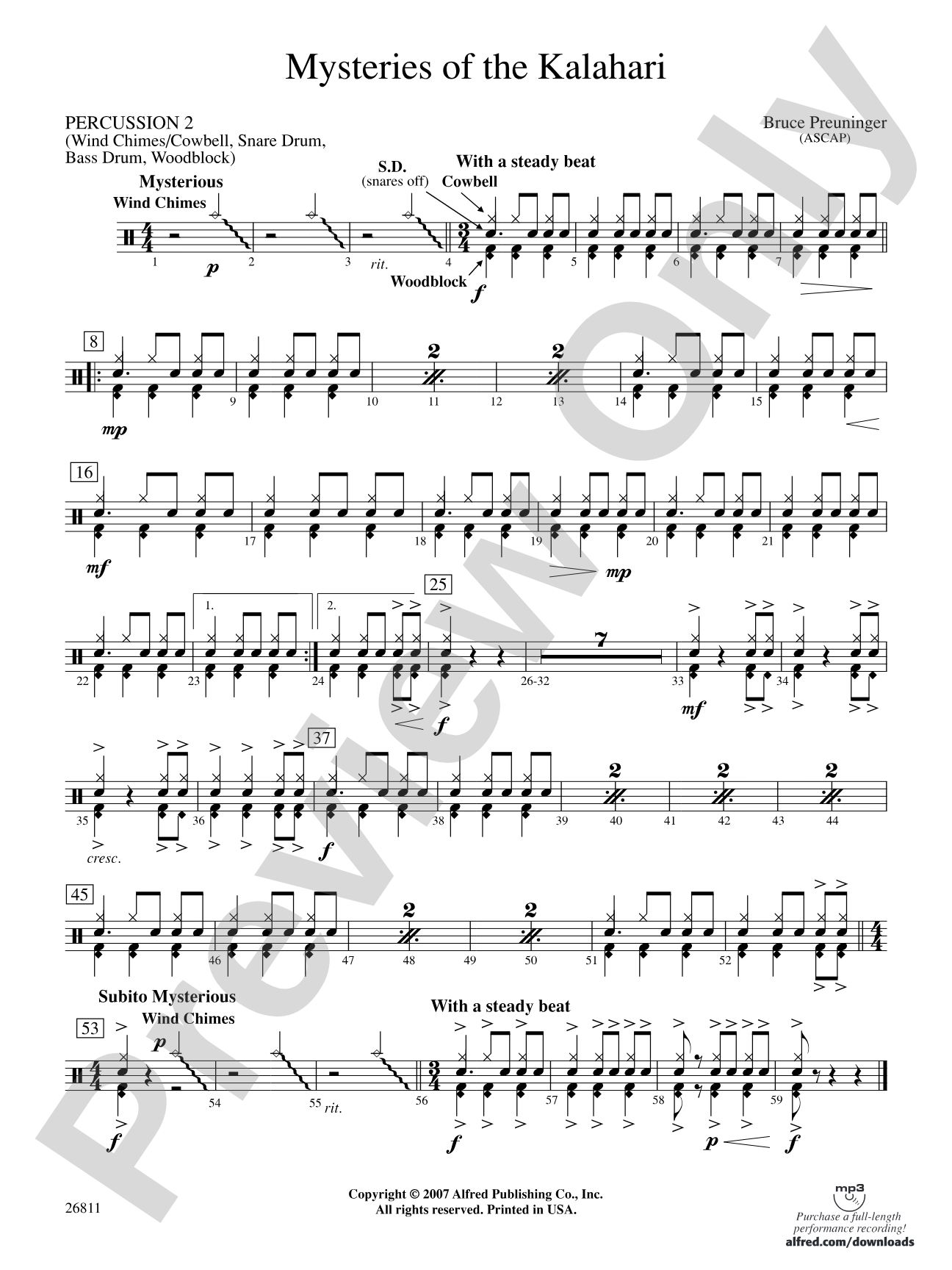 Mysteries of the Kalahari: 2nd Percussion