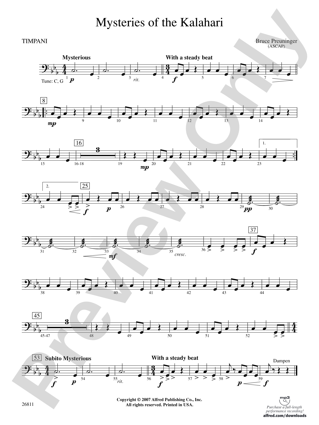 Mysteries of the Kalahari: Timpani