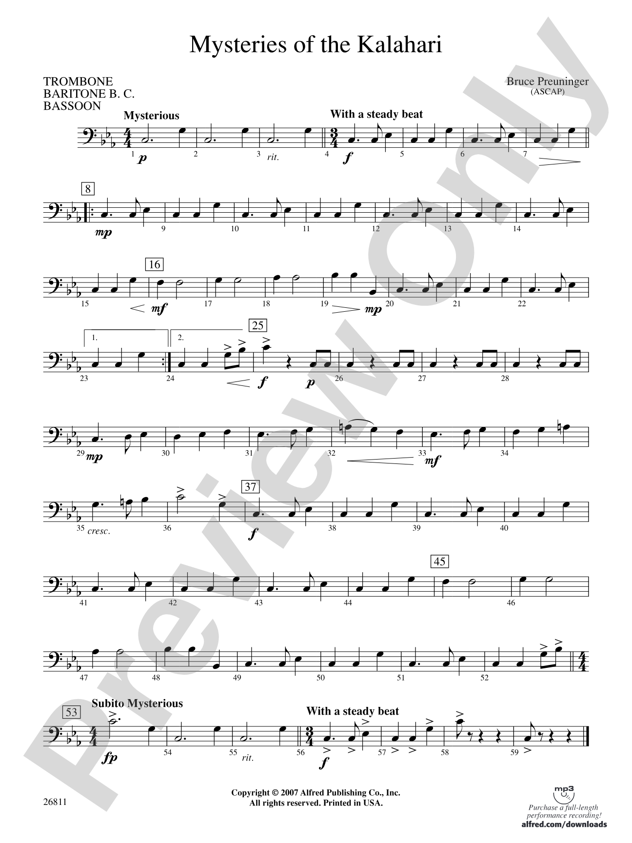 Mysteries of the Kalahari: 1st Trombone