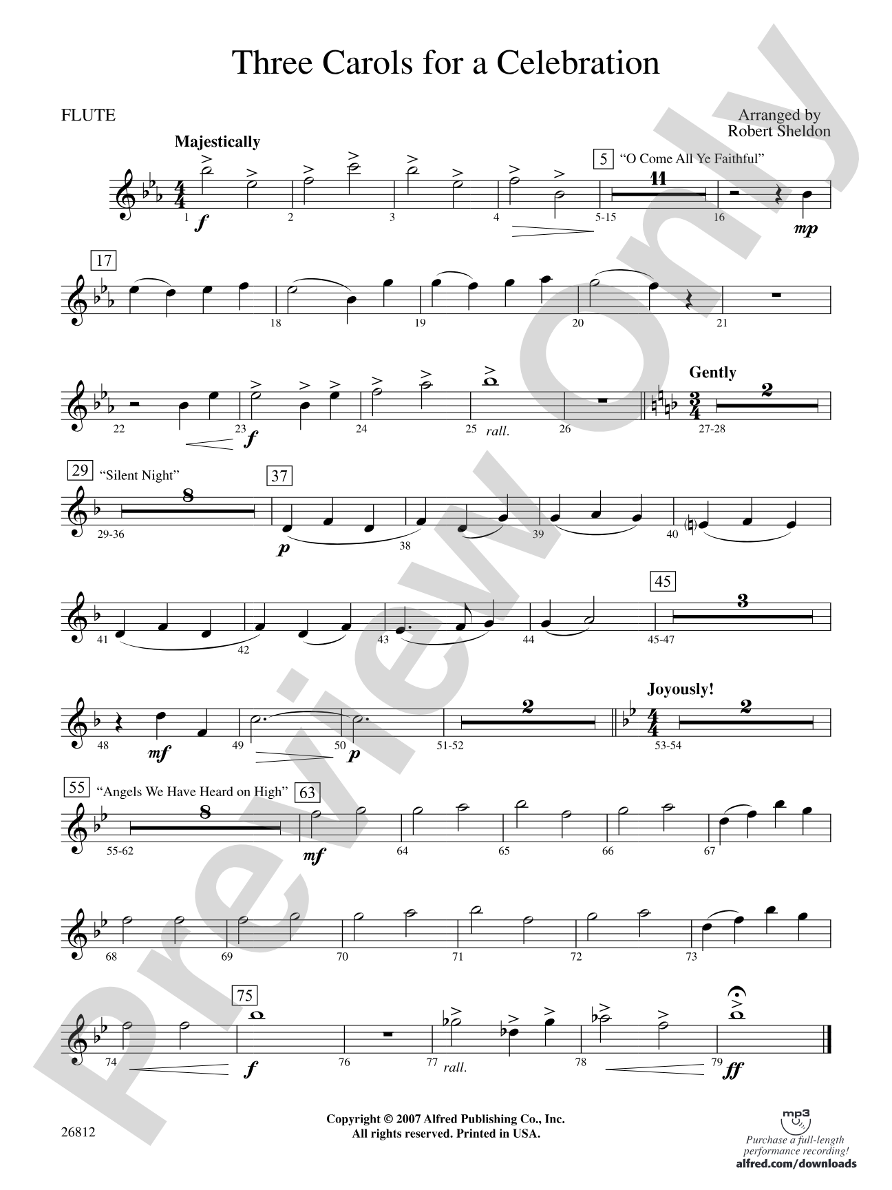Three Carols for a Celebration: Flute