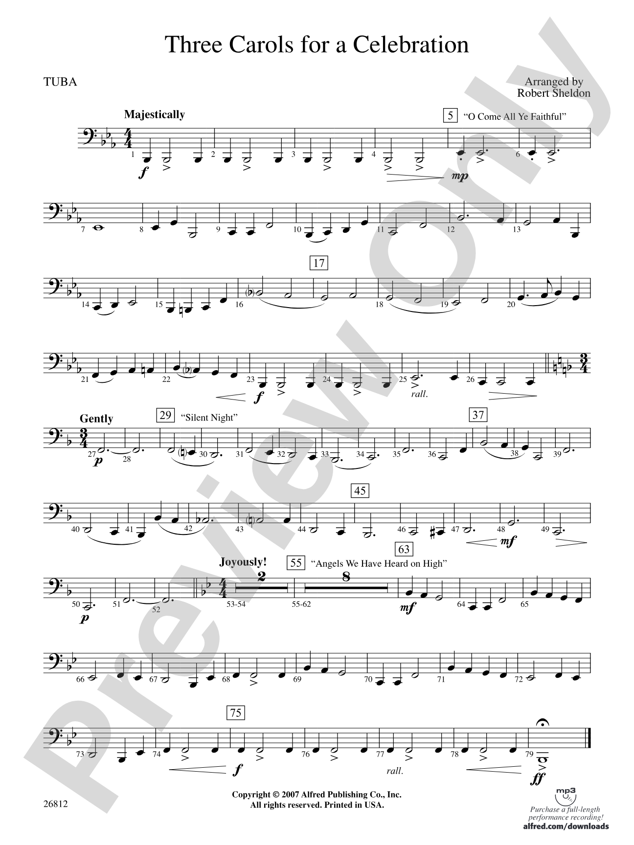 Three Carols for a Celebration: Tuba