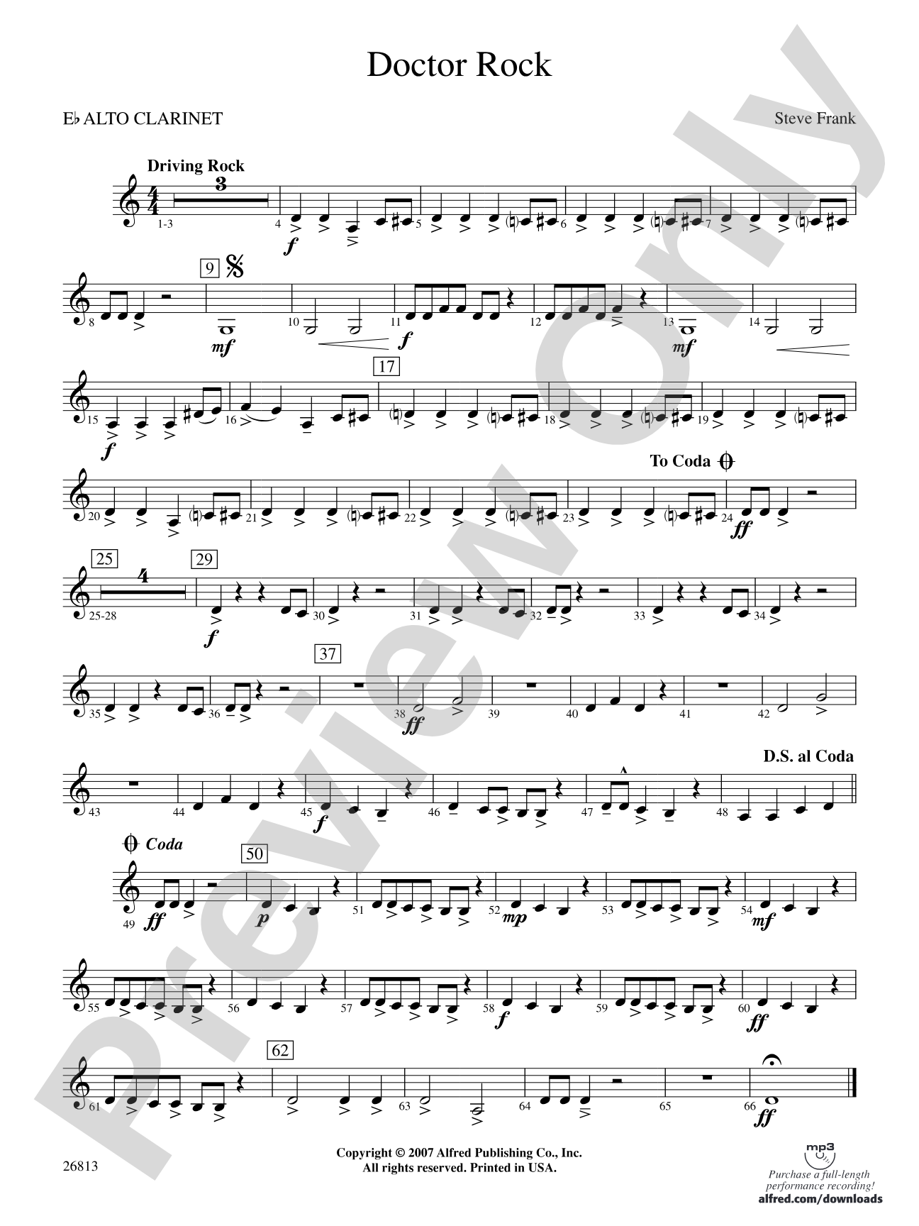 Doctor Rock: E-flat Alto Clarinet
