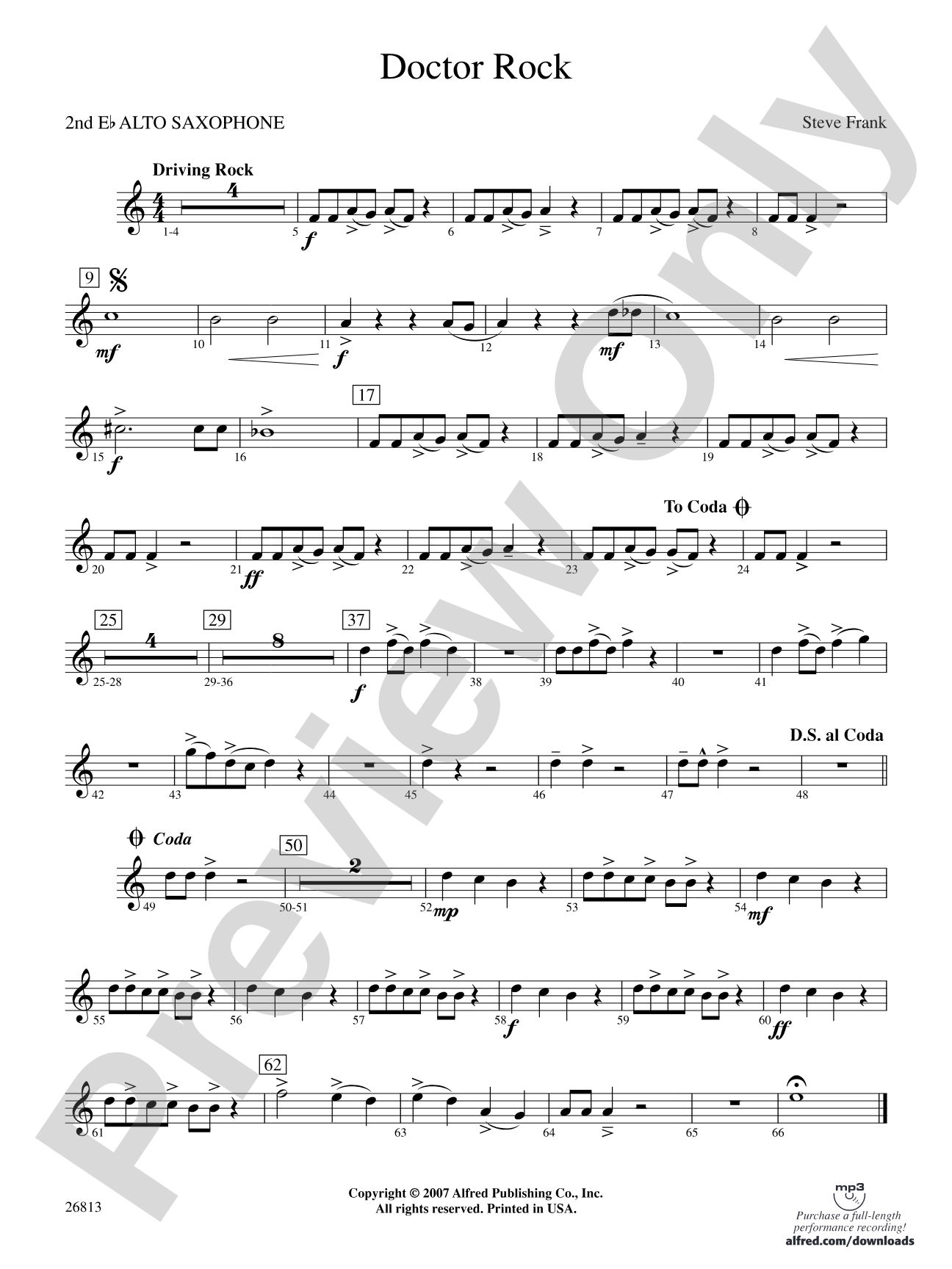 Doctor Rock: 2nd E-flat Alto Saxophone