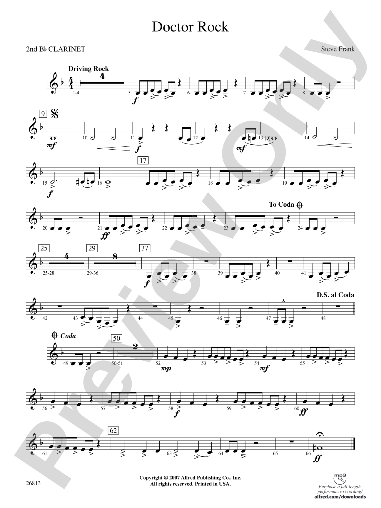Doctor Rock: 2nd B-flat Clarinet