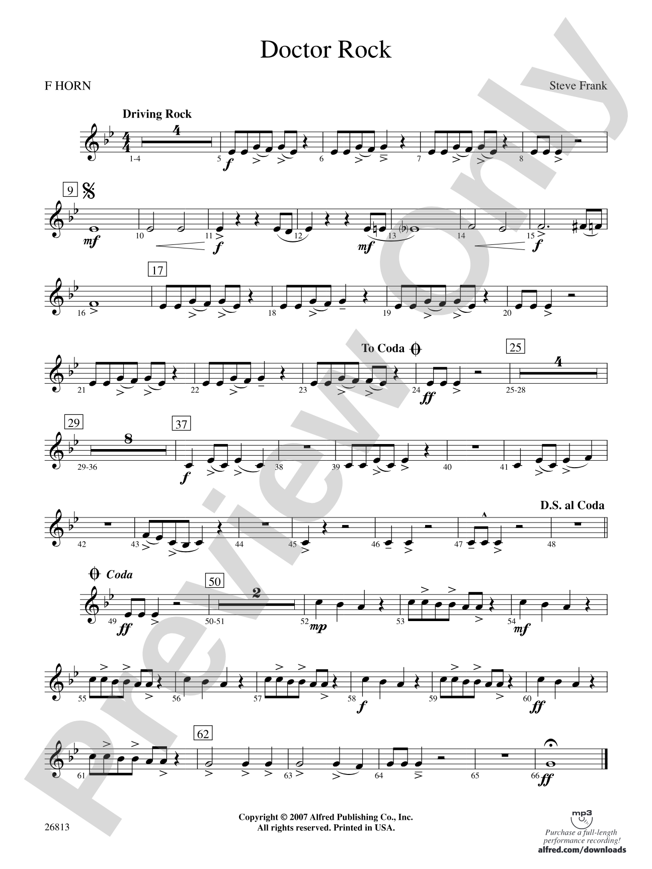 Doctor Rock: 1st F Horn