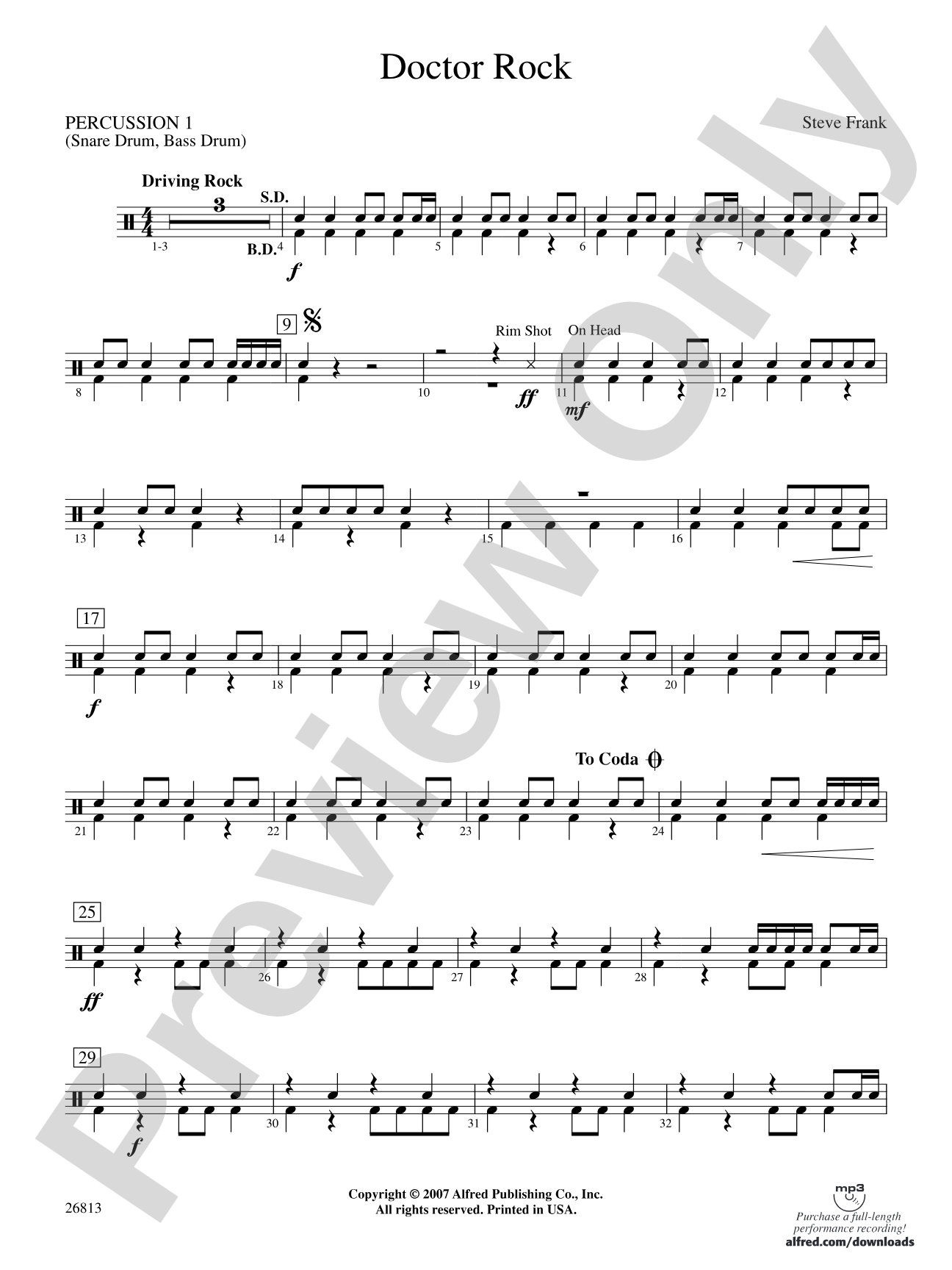 Doctor Rock: 1st Percussion