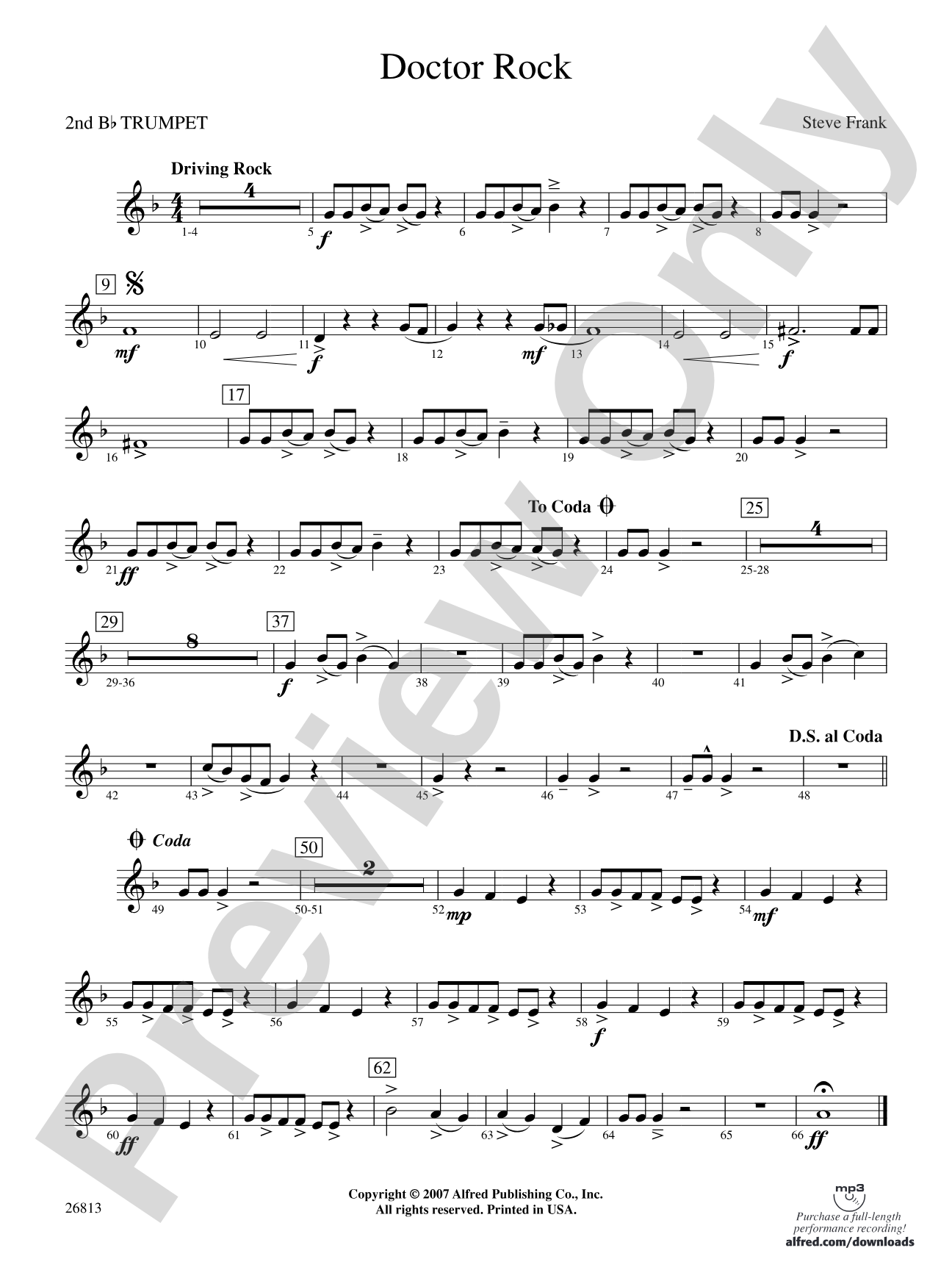Doctor Rock: 2nd B-flat Trumpet