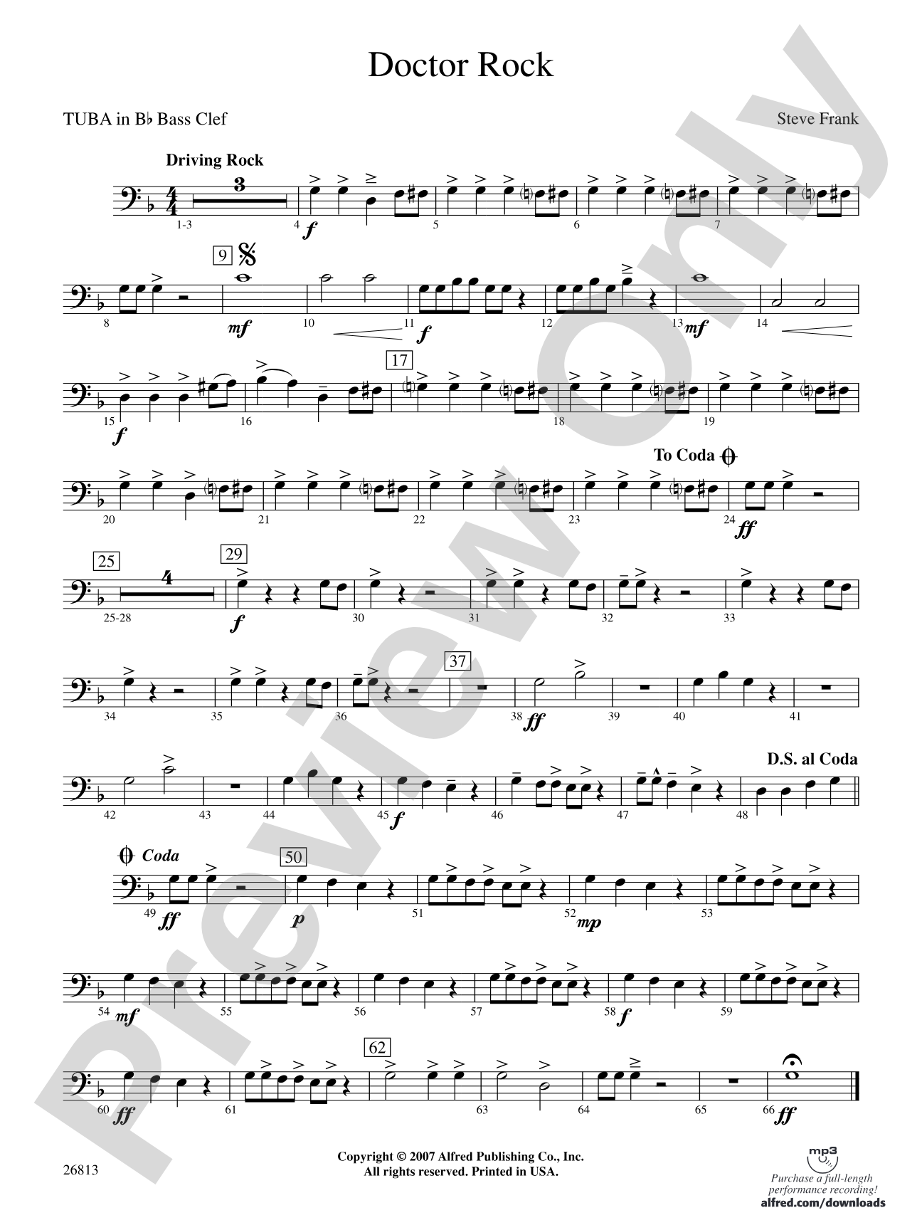 Doctor Rock: (wp) B-flat Tuba B.C.