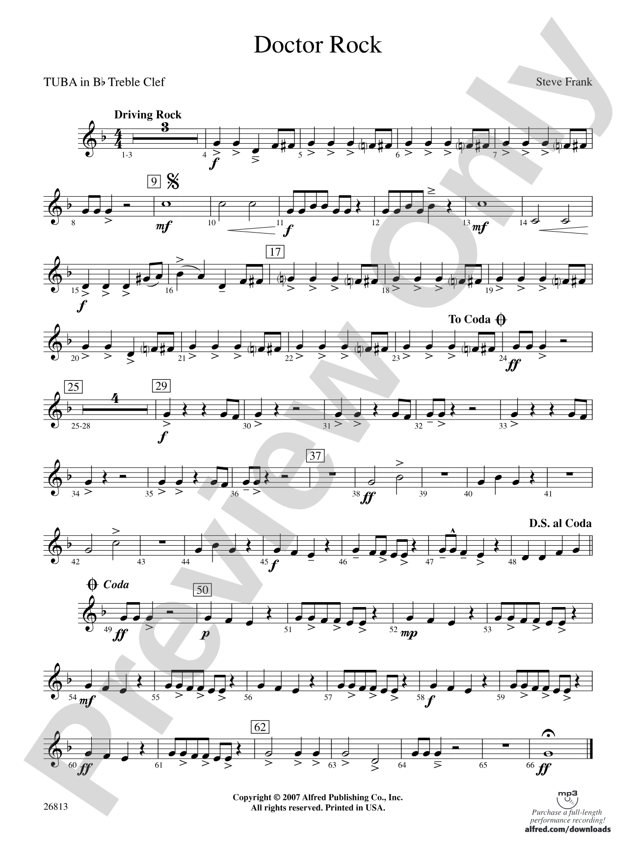 Doctor Rock: (wp) B-flat Tuba T.C.