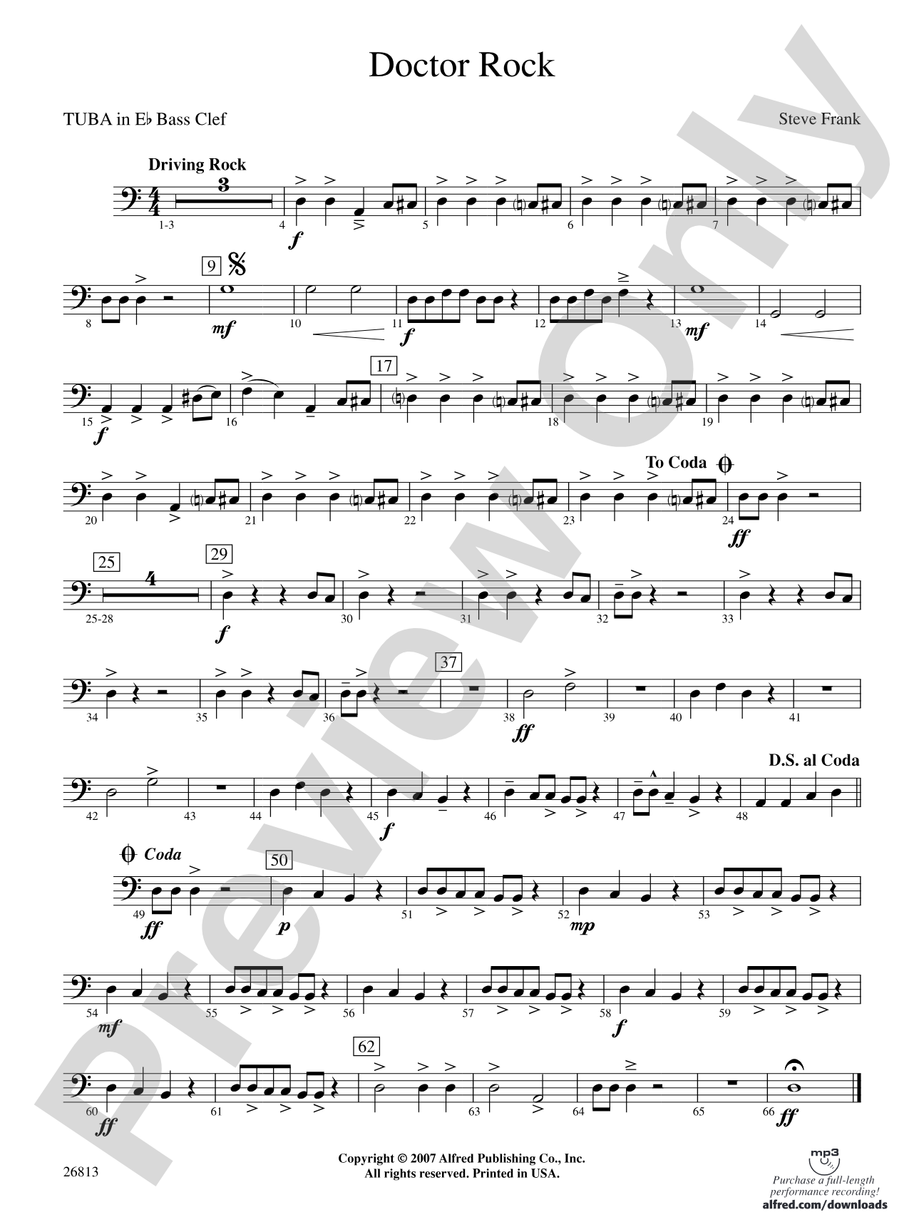 Doctor Rock: (wp) E-flat Tuba B.C.