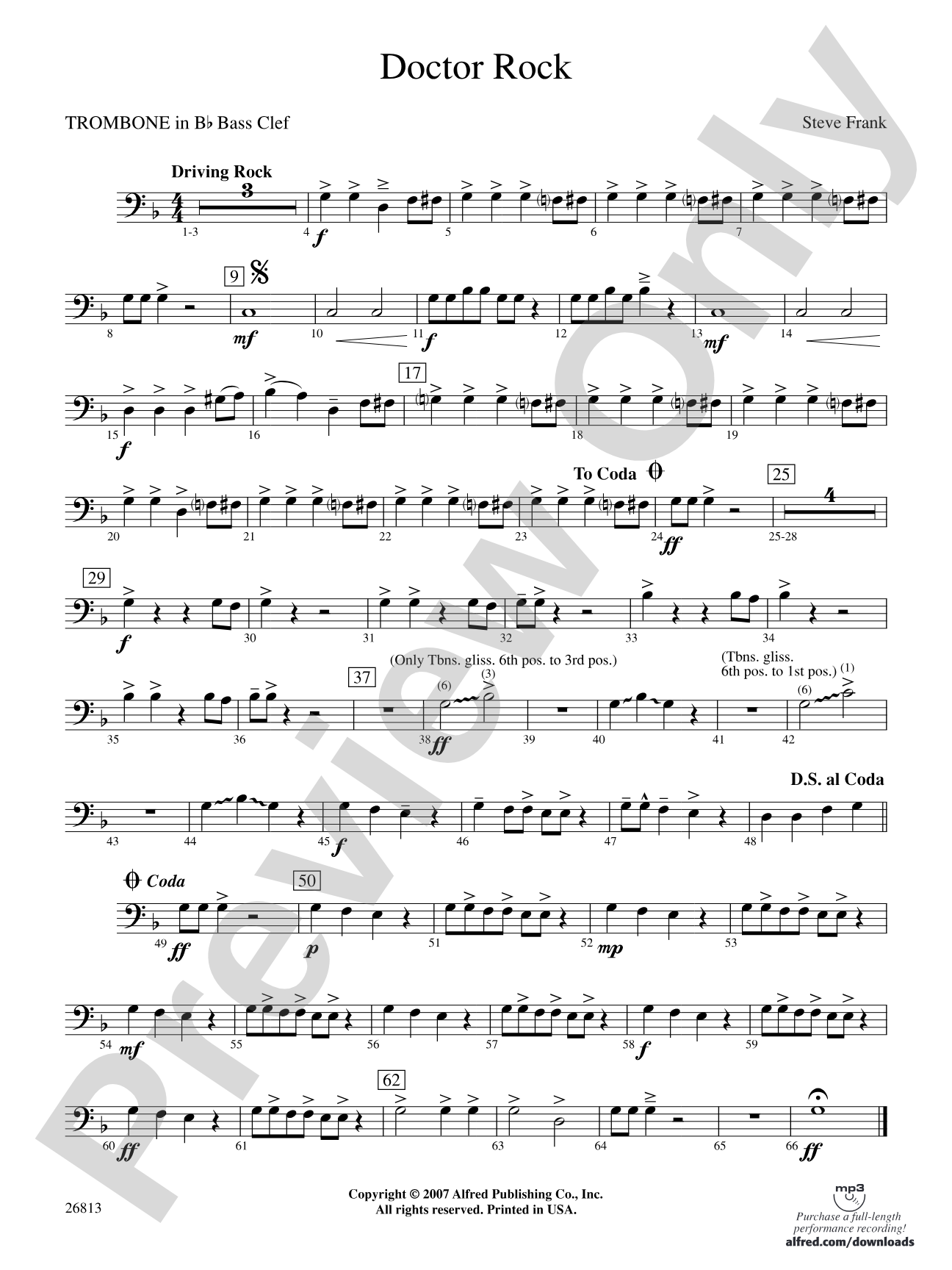 Doctor Rock: (wp) Bb Trombone B.C.