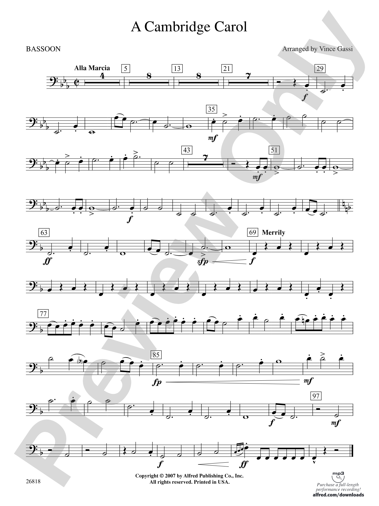 A Cambridge Carol: Bassoon