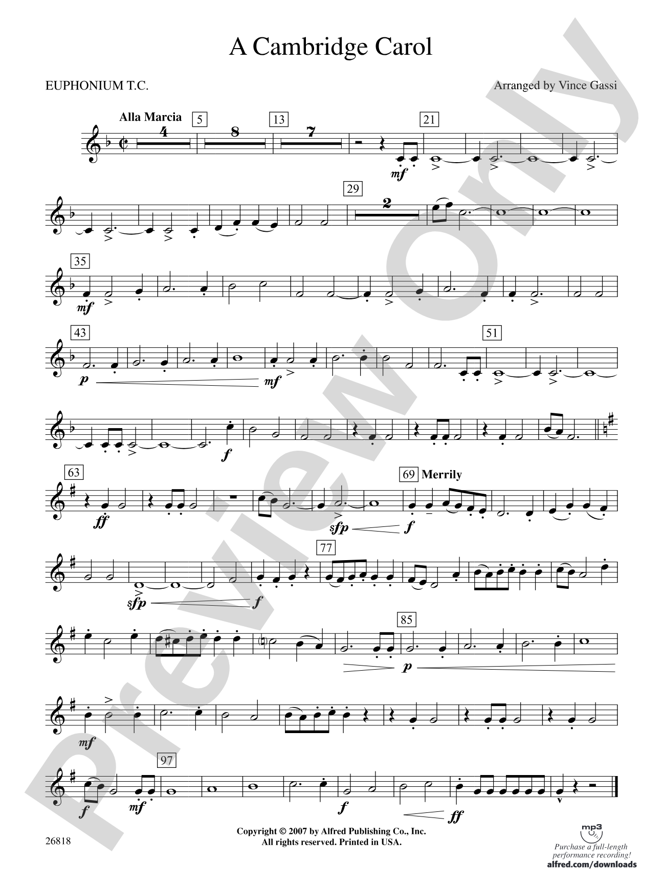 A Cambridge Carol: Baritone T.C.