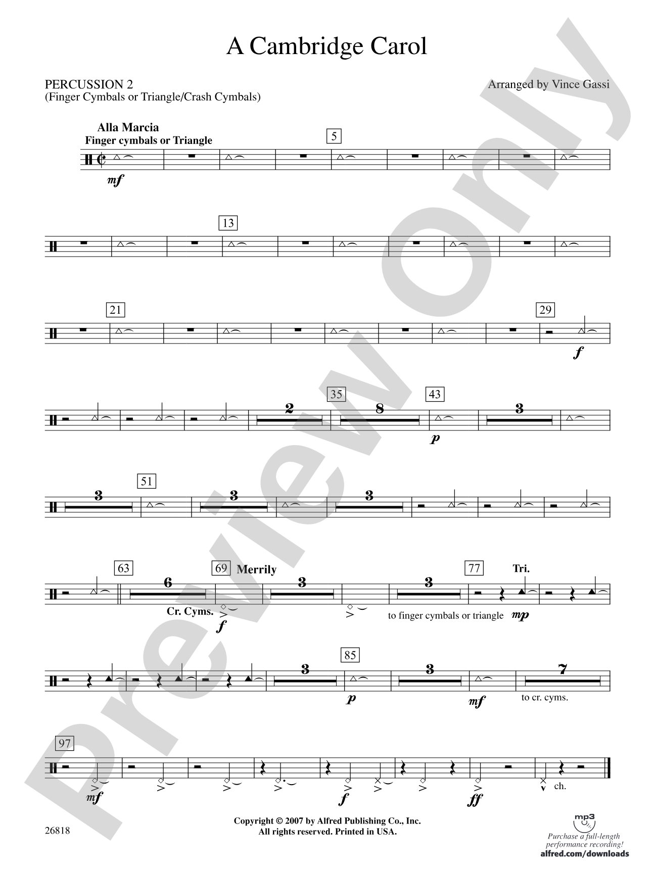 A Cambridge Carol: 2nd Percussion
