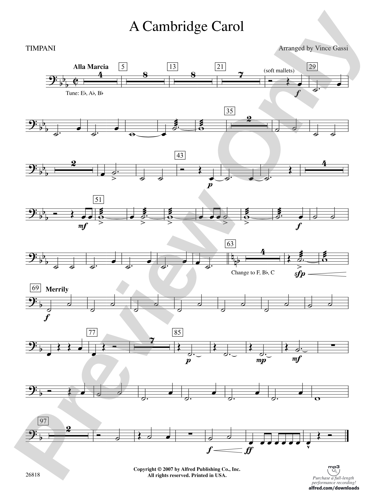 A Cambridge Carol: Timpani