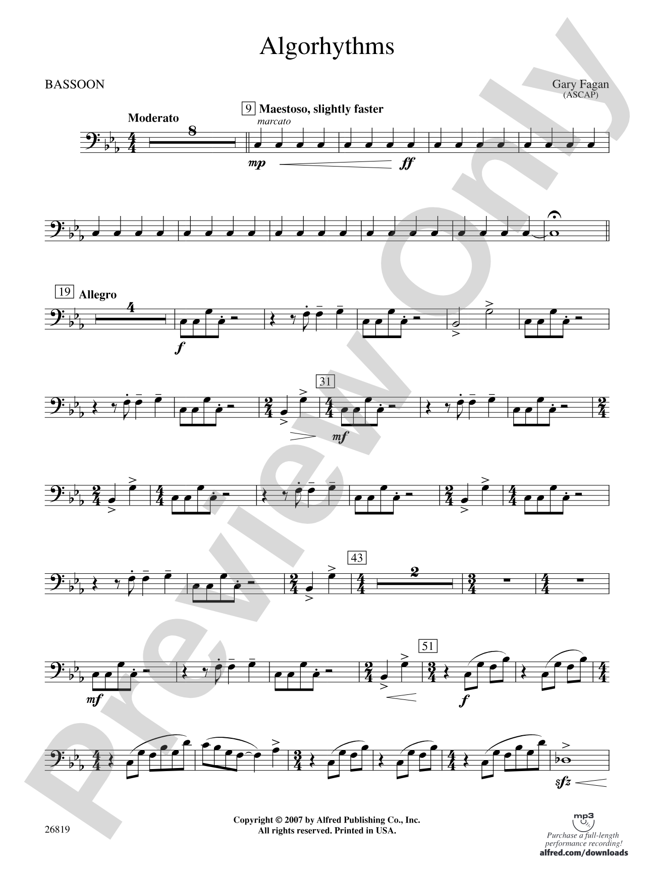 Algorhythms: Bassoon