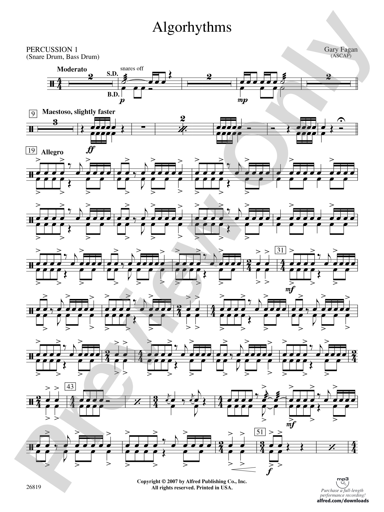 Algorhythms: 1st Percussion