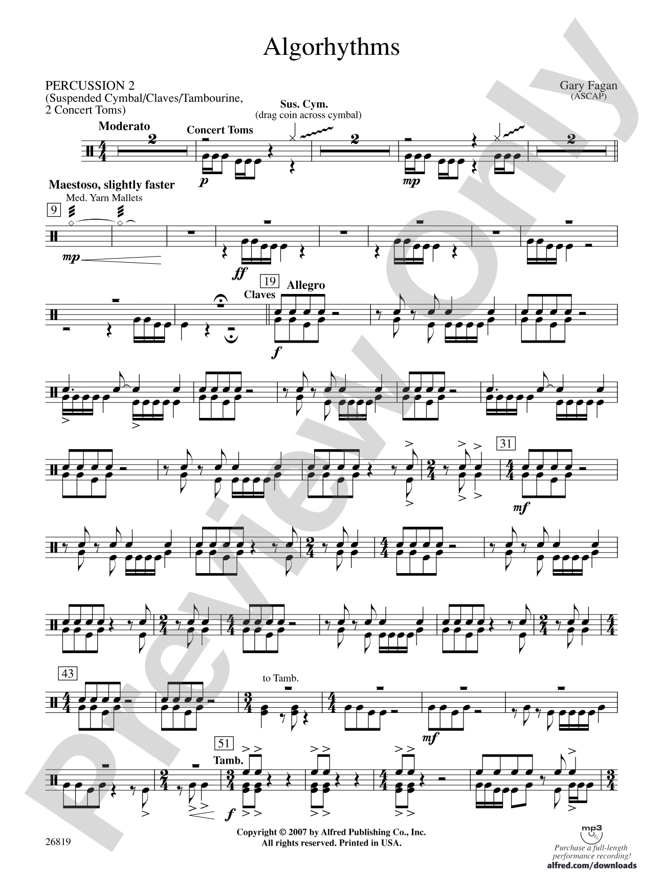 Algorhythms: 2nd Percussion