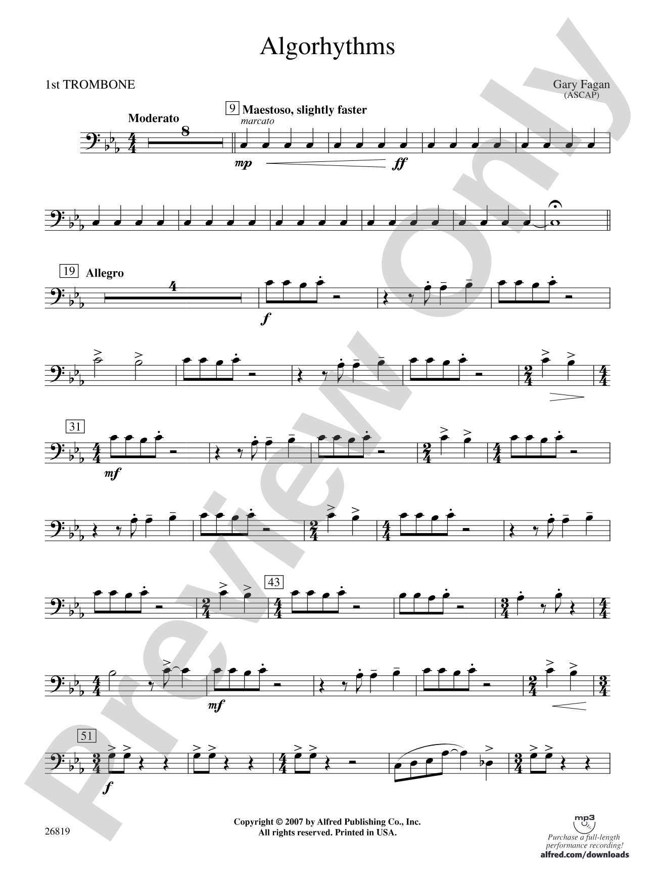 Algorhythms: 1st Trombone