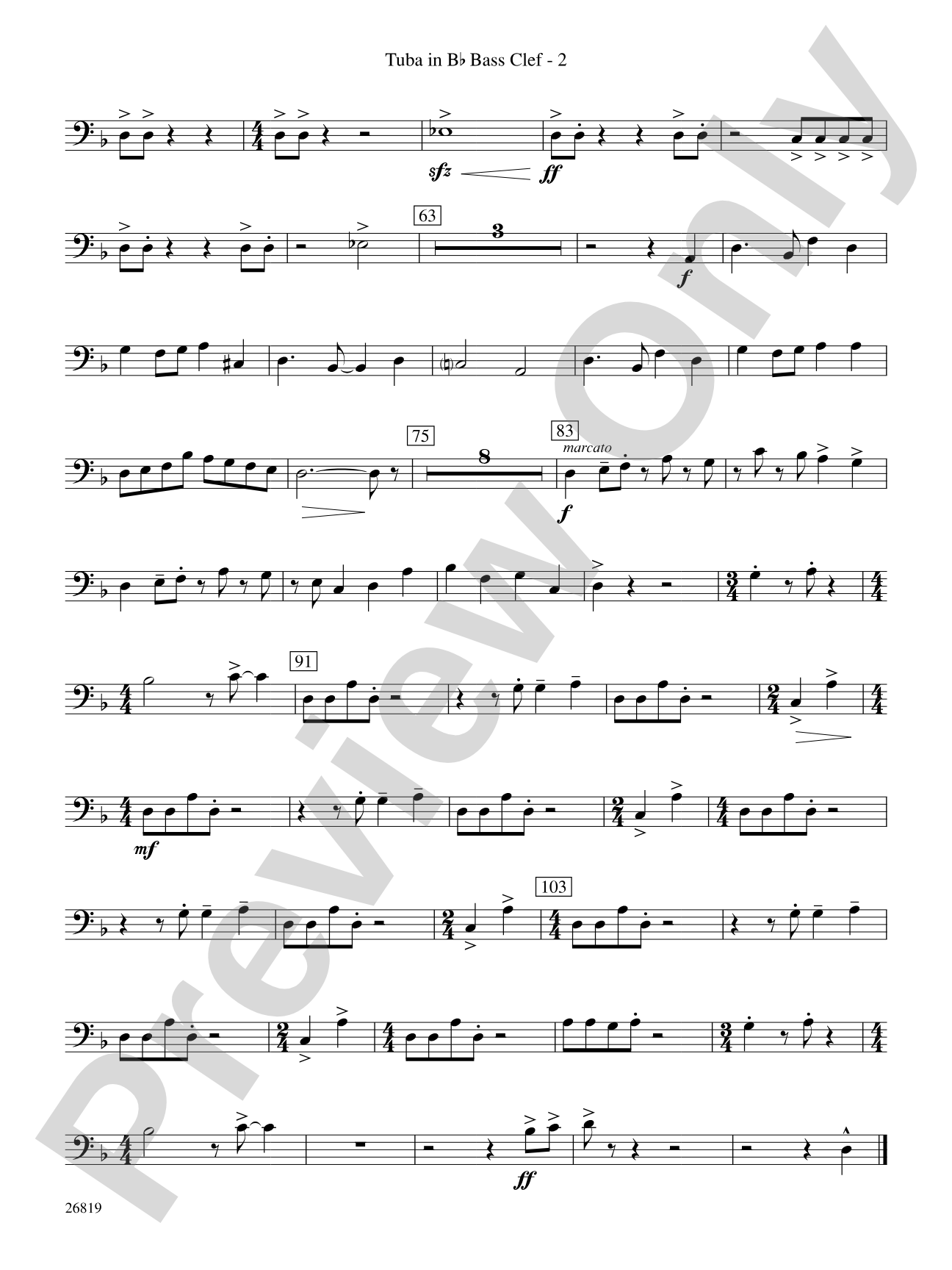 Algorhythms: (wp) B-flat Tuba B.C.
