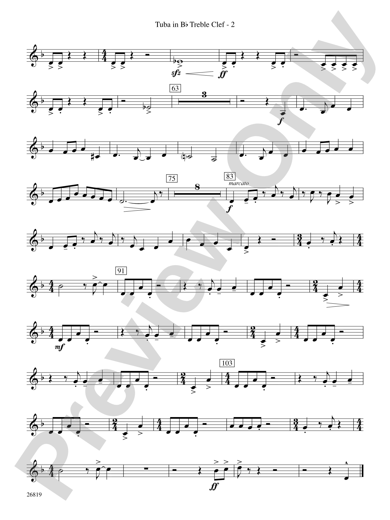 Algorhythms: (wp) B-flat Tuba T.C.