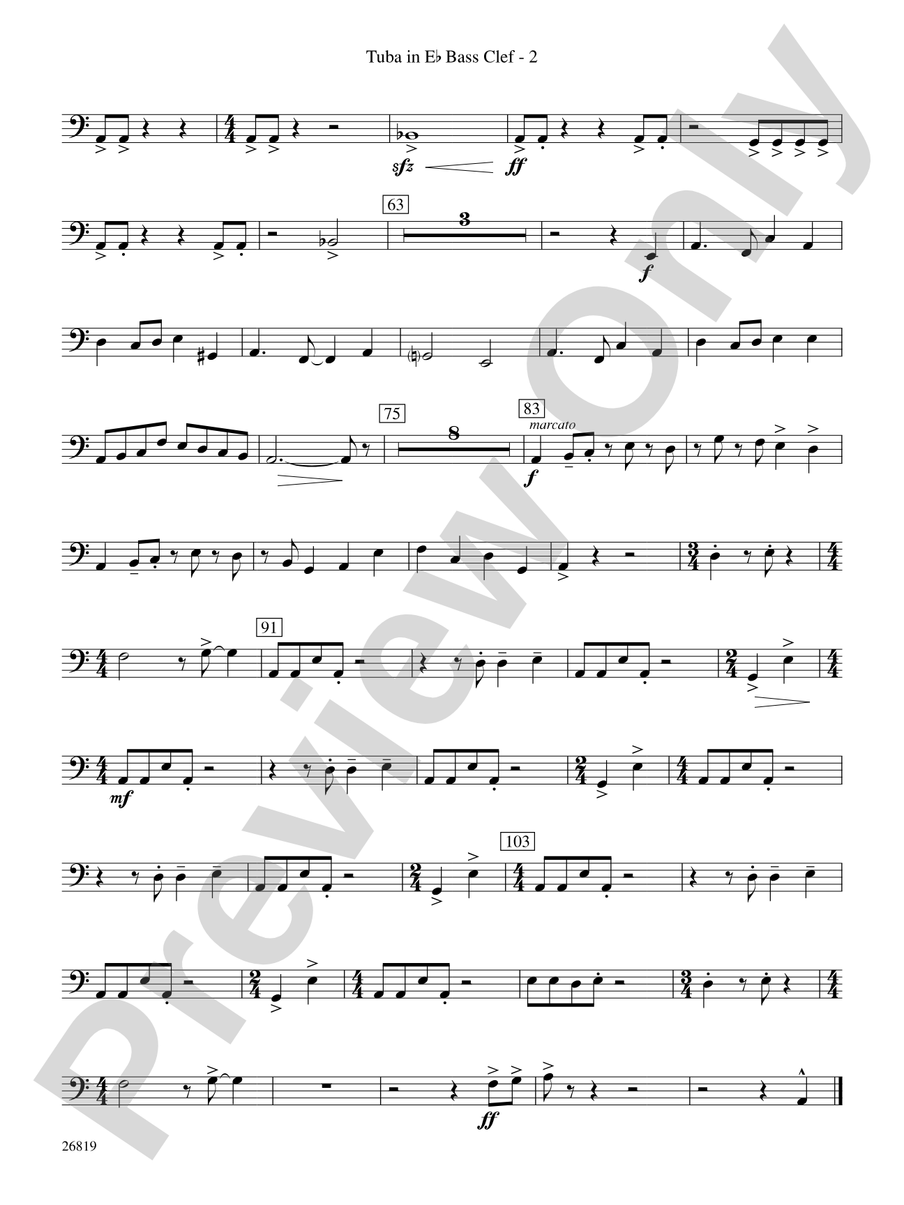 Algorhythms: (wp) E-flat Tuba B.C.