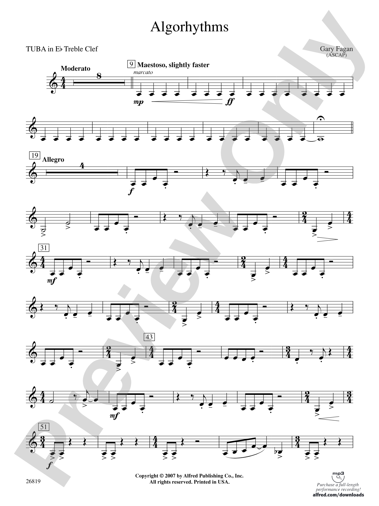 Algorhythms: (wp) E-flat Tuba T.C.