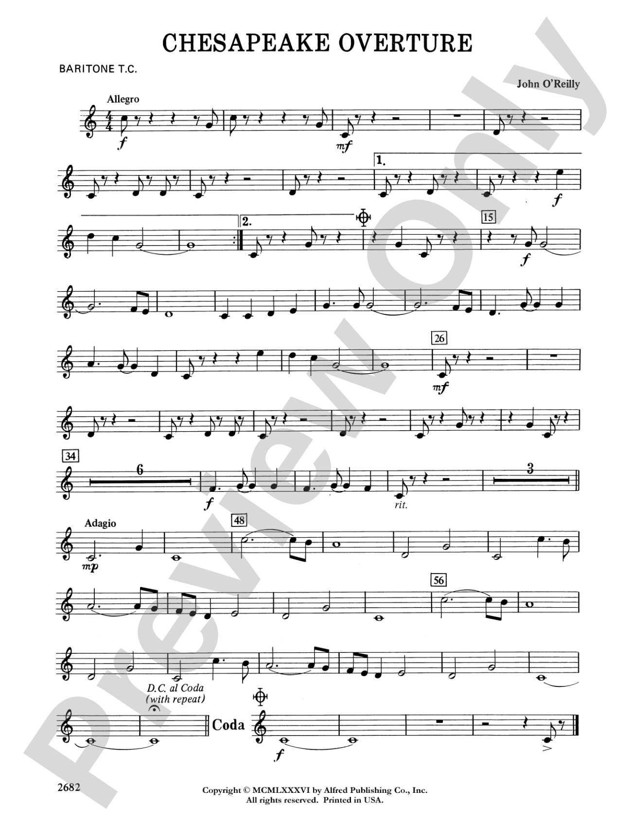 Chesapeake Overture: Baritone T.C.