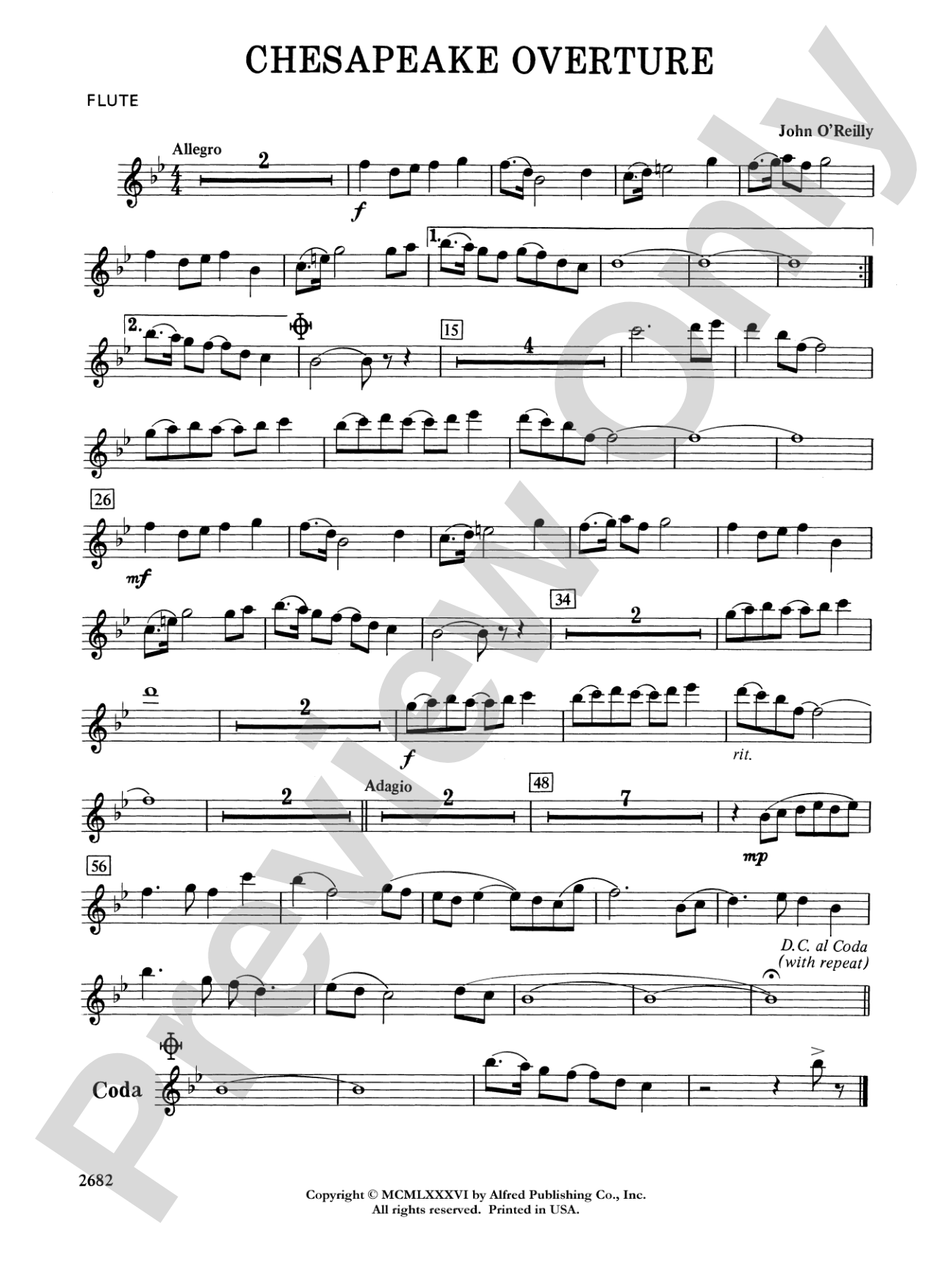 Chesapeake Overture: Flute