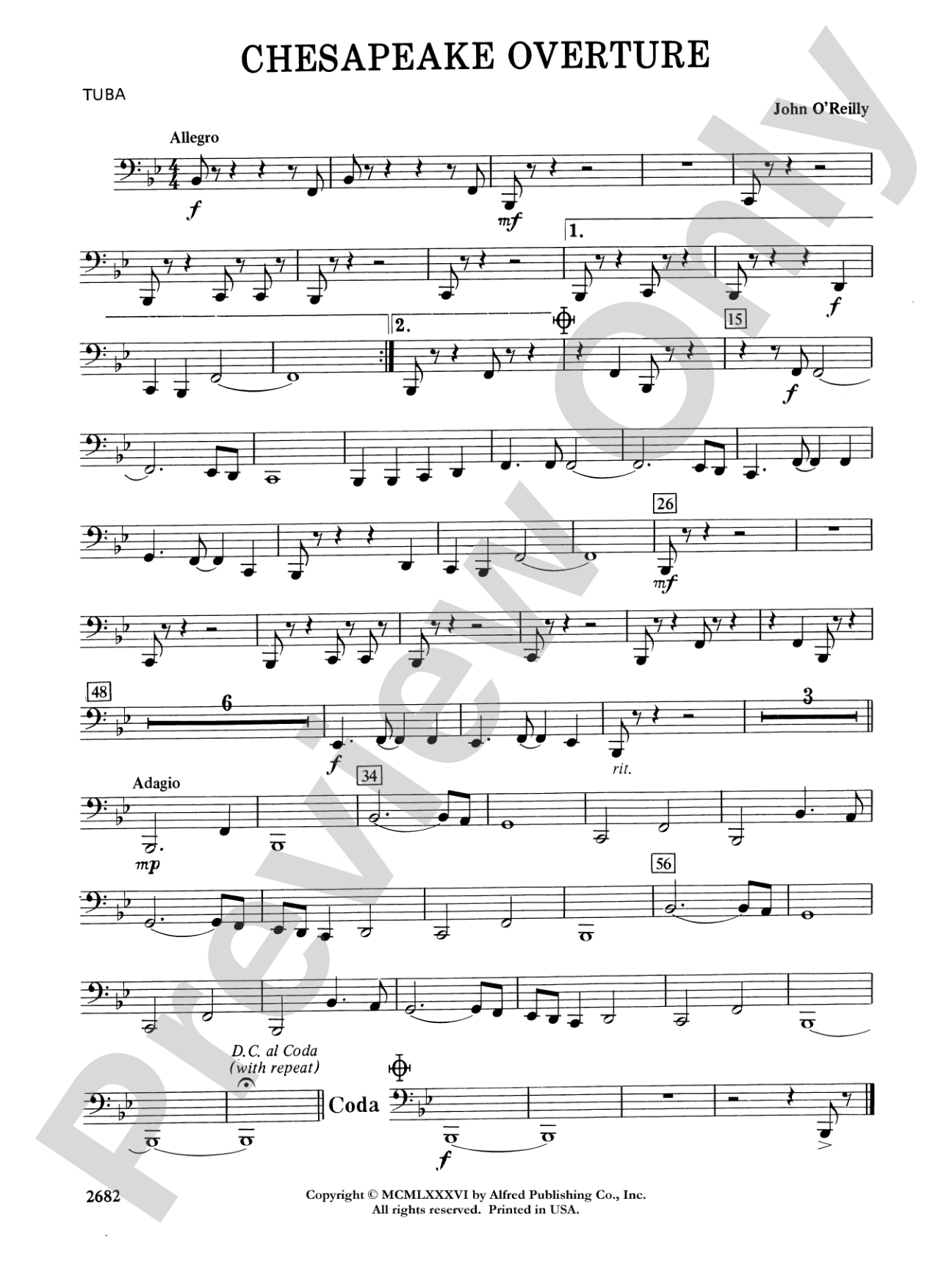 Chesapeake Overture: Tuba
