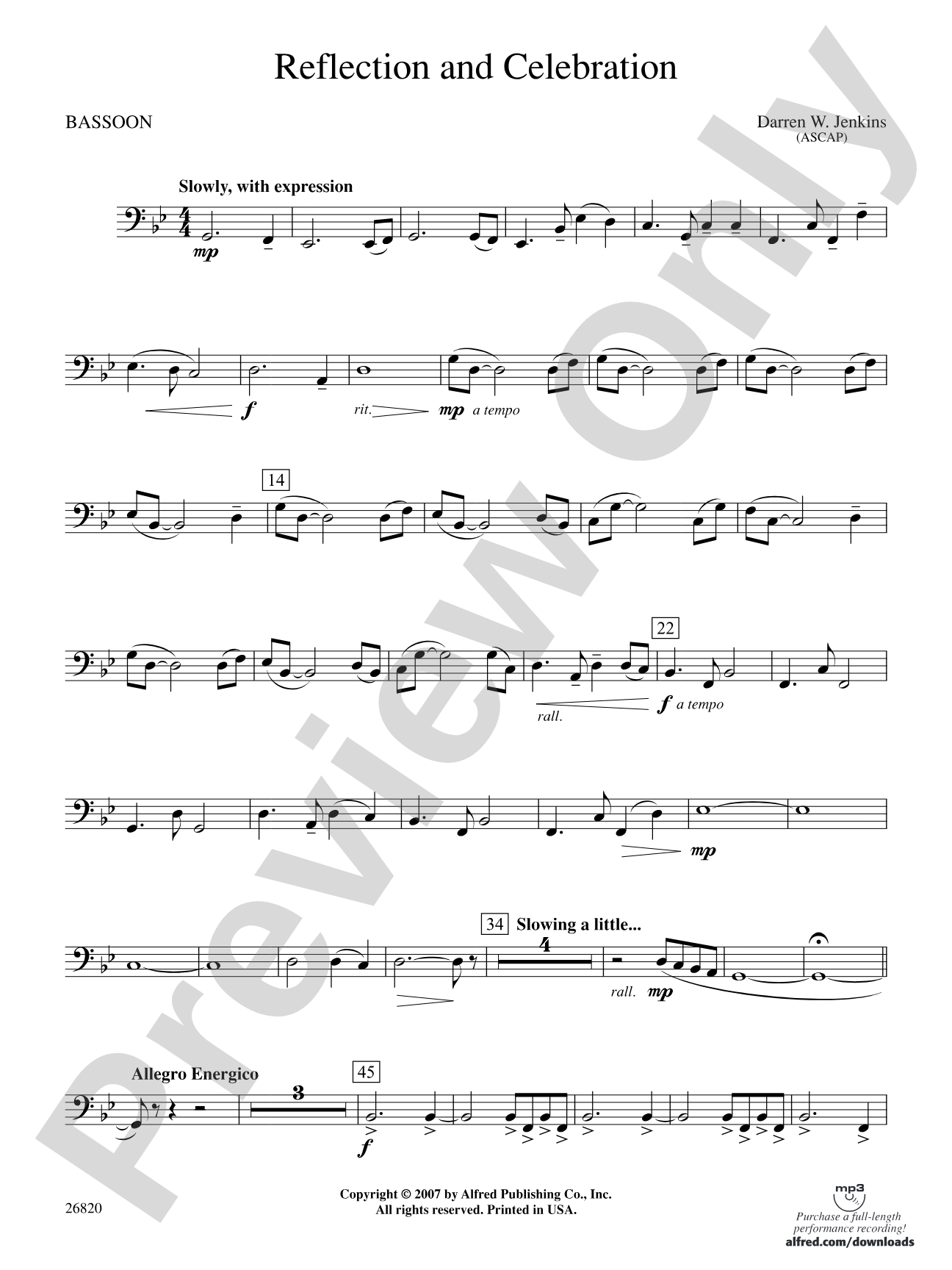 Reflection and Celebration: Bassoon