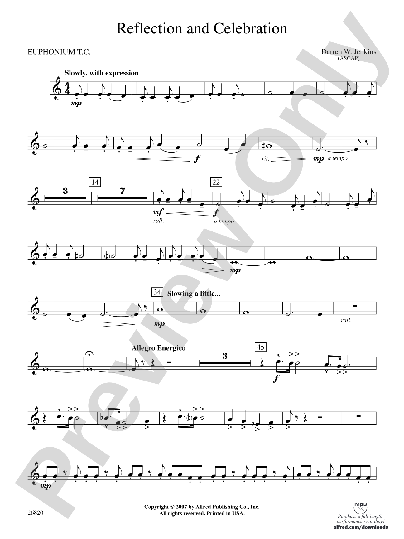 Reflection and Celebration: Baritone T.C.