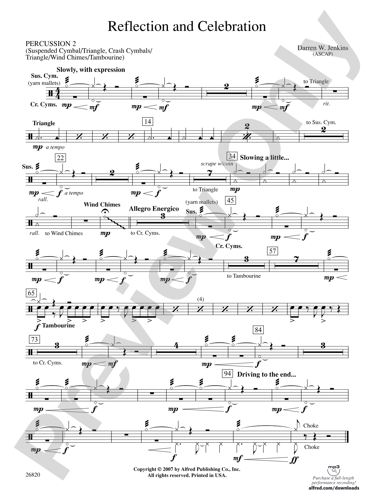 Reflection and Celebration: 2nd Percussion