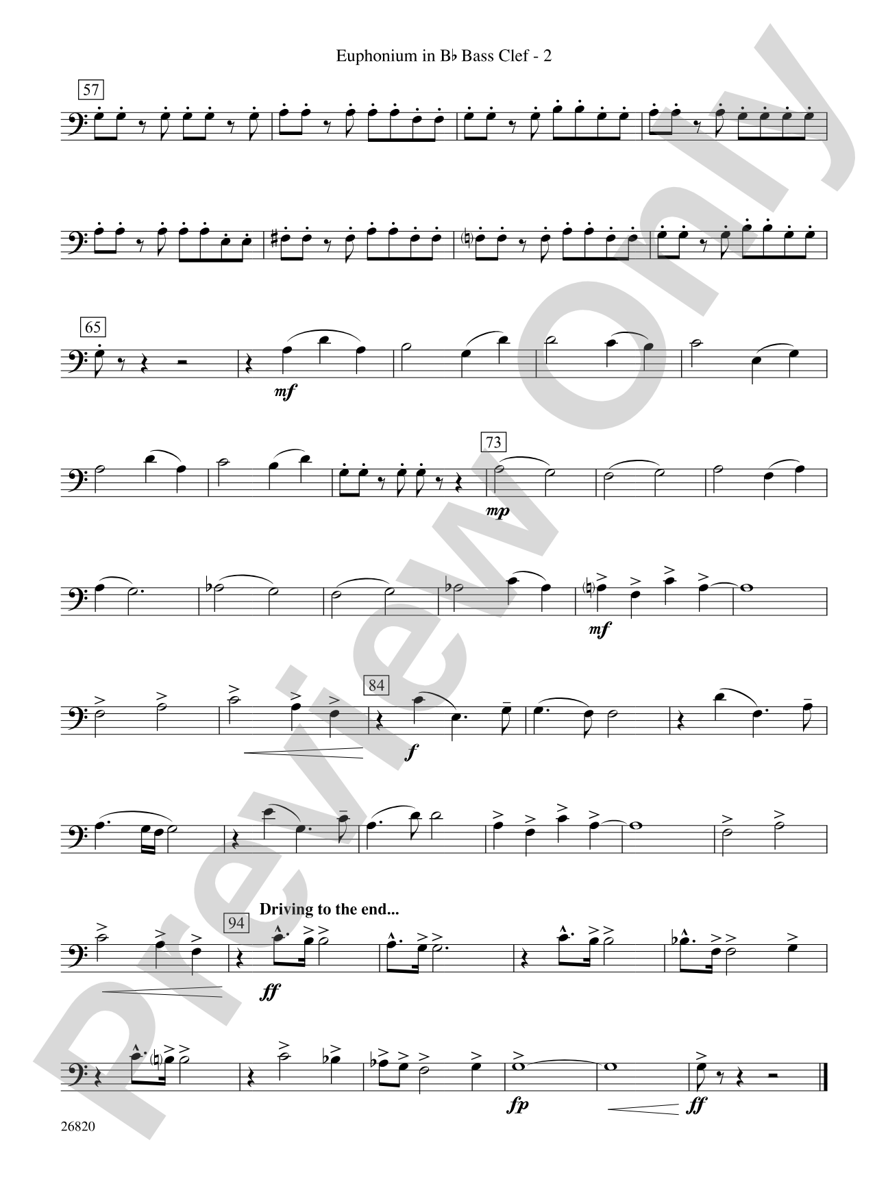 Reflection and Celebration: (wp) B-flat Baritone B.C.