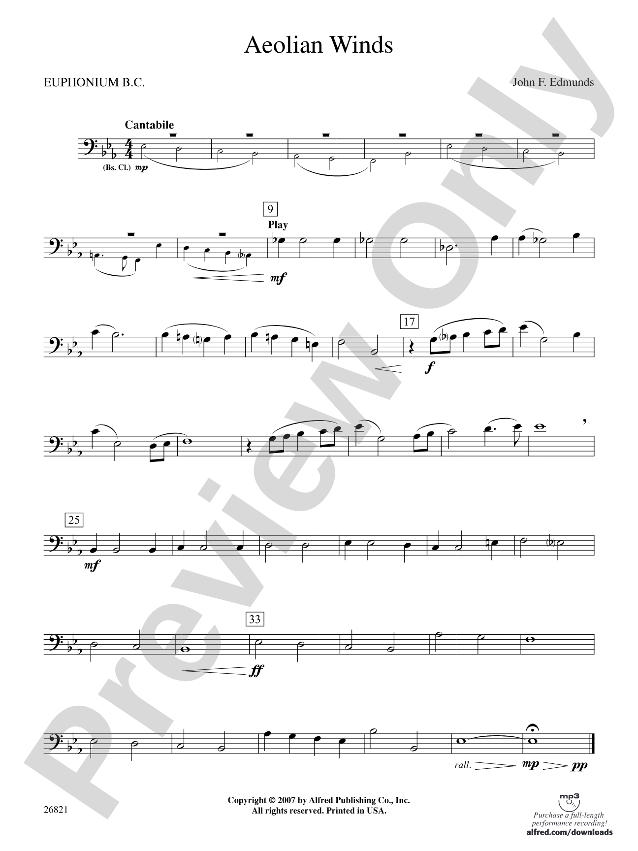 Aeolian Winds: Baritone B.C.