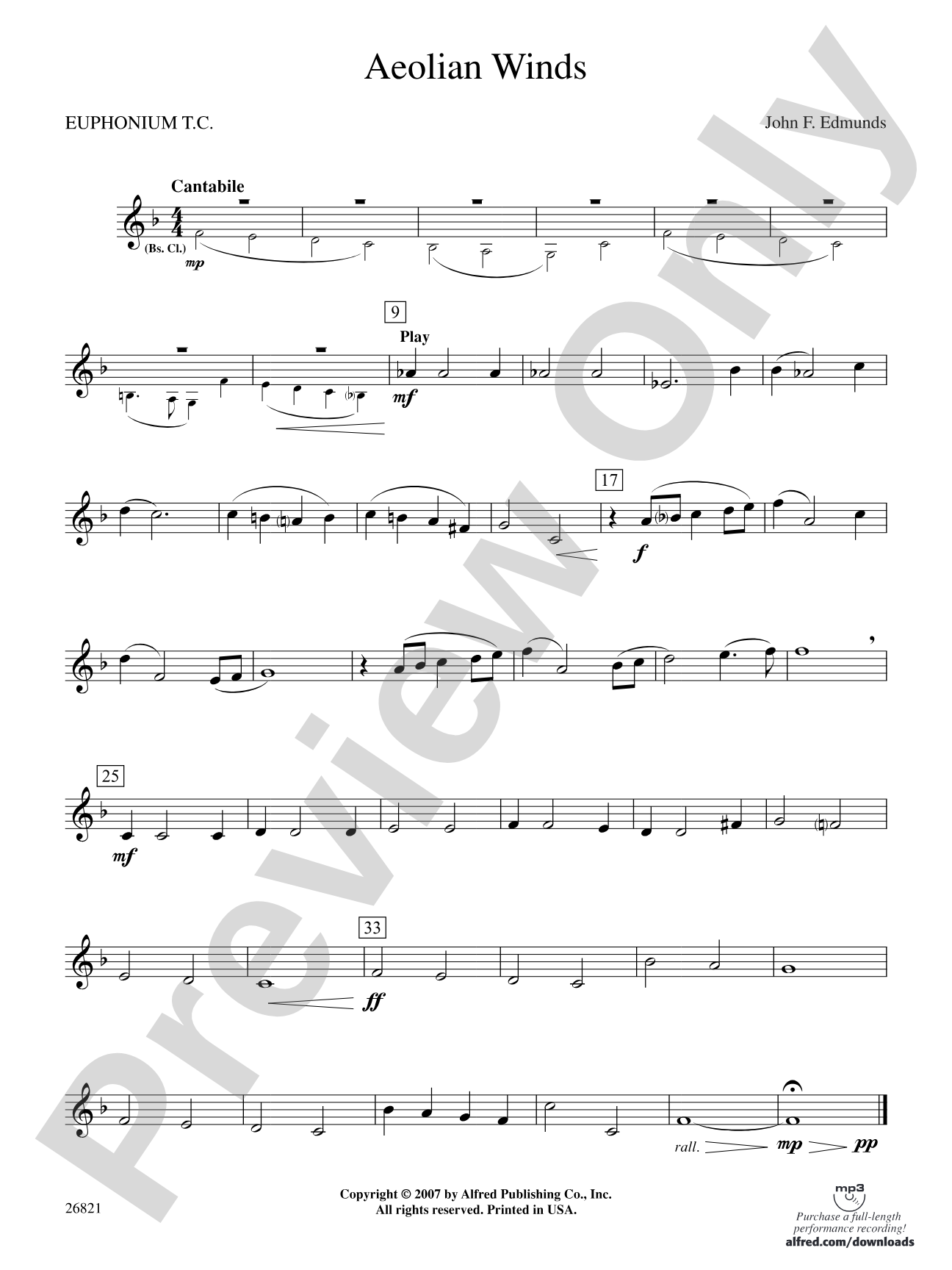 Aeolian Winds: Baritone T.C.
