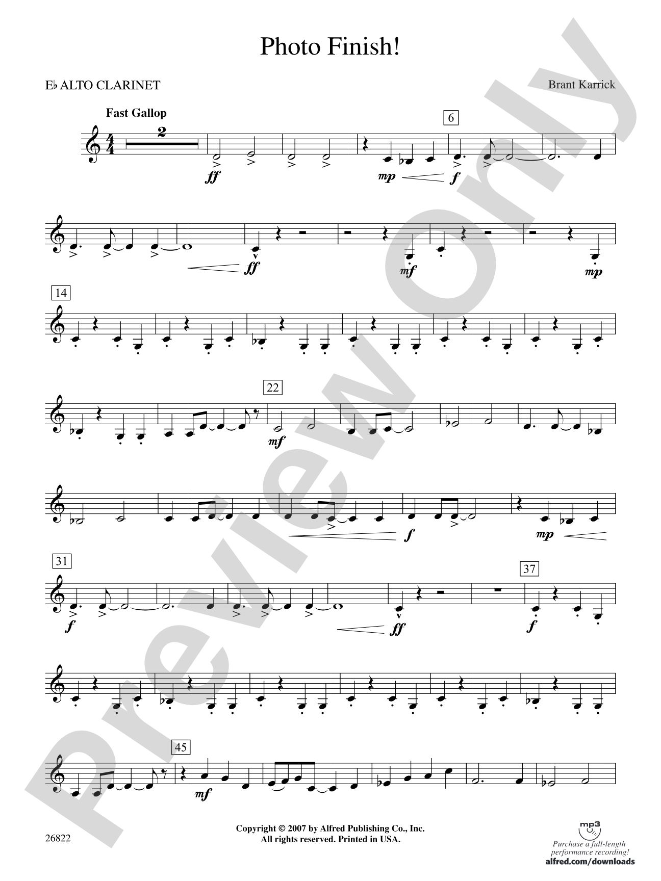 Photo Finish!: E-flat Alto Clarinet